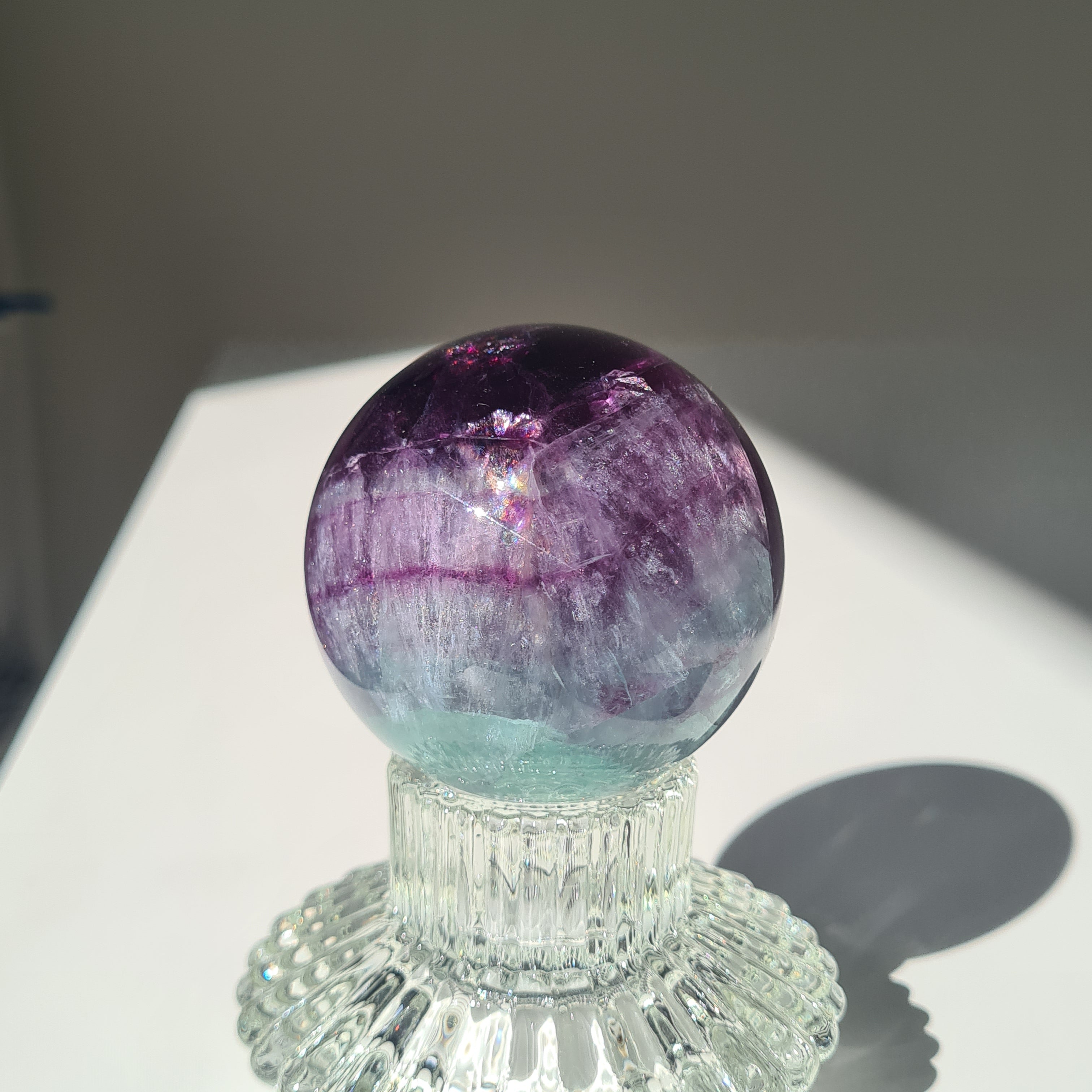 Intergalactic Fluorite with stand | I | 322g | 5.7 cm