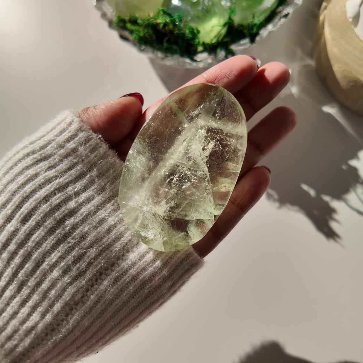Green Fluorite Pocket Stone | A | 6.3 cm | Focus & Zen