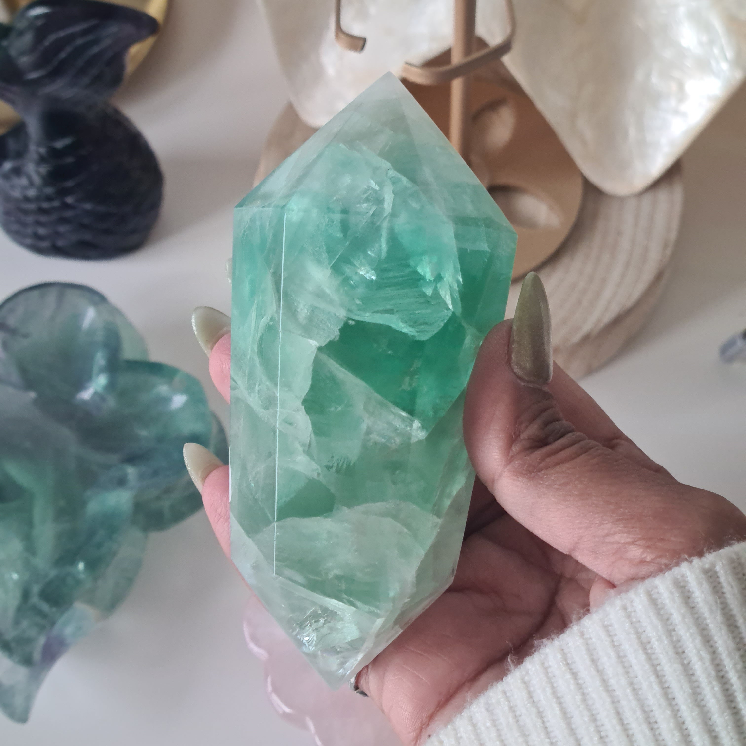 Fluorite DT with stand | B | 328 g | 10.5 cm