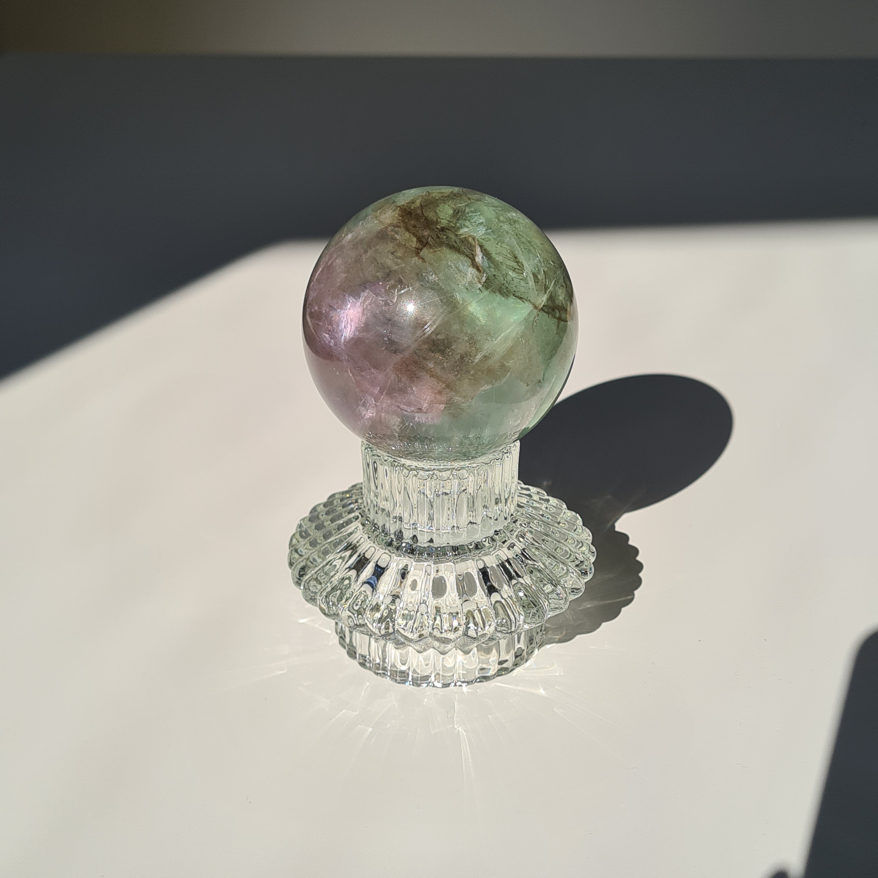 Fluorite Crystal Sphere with stand | A | 450 g