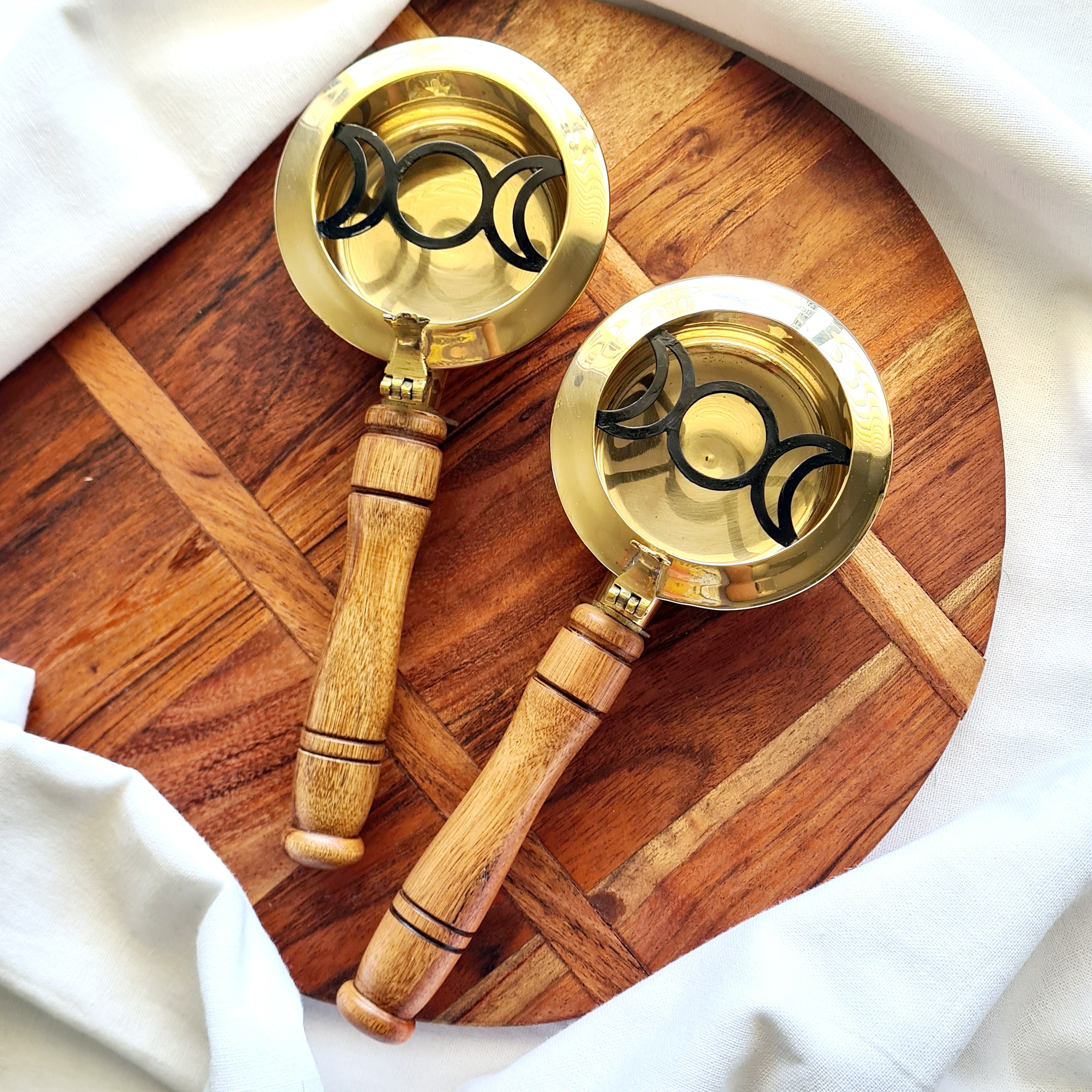 Burner with Wooden Handle | Triple Moon