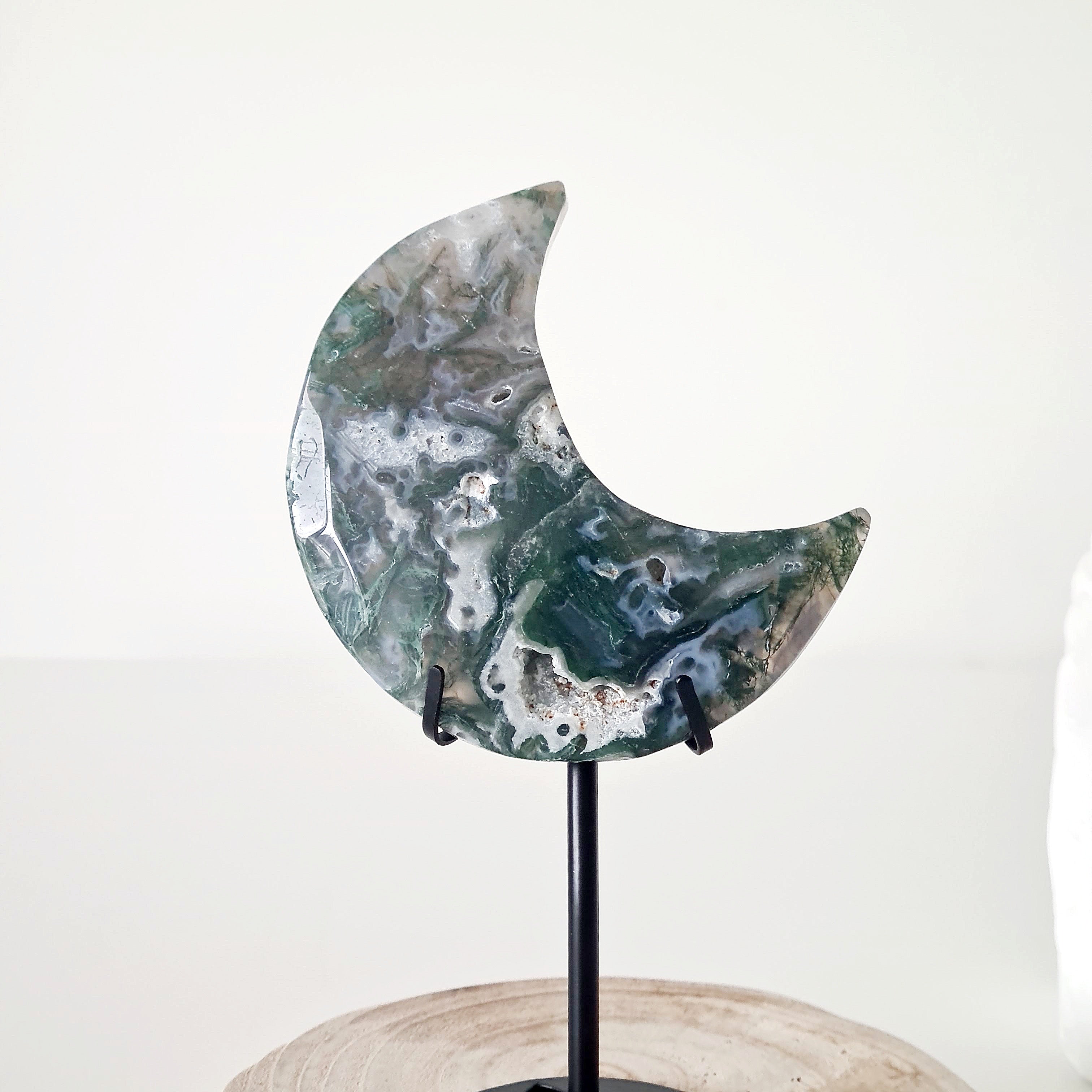 Moss Agate Luna π | 2 | Small