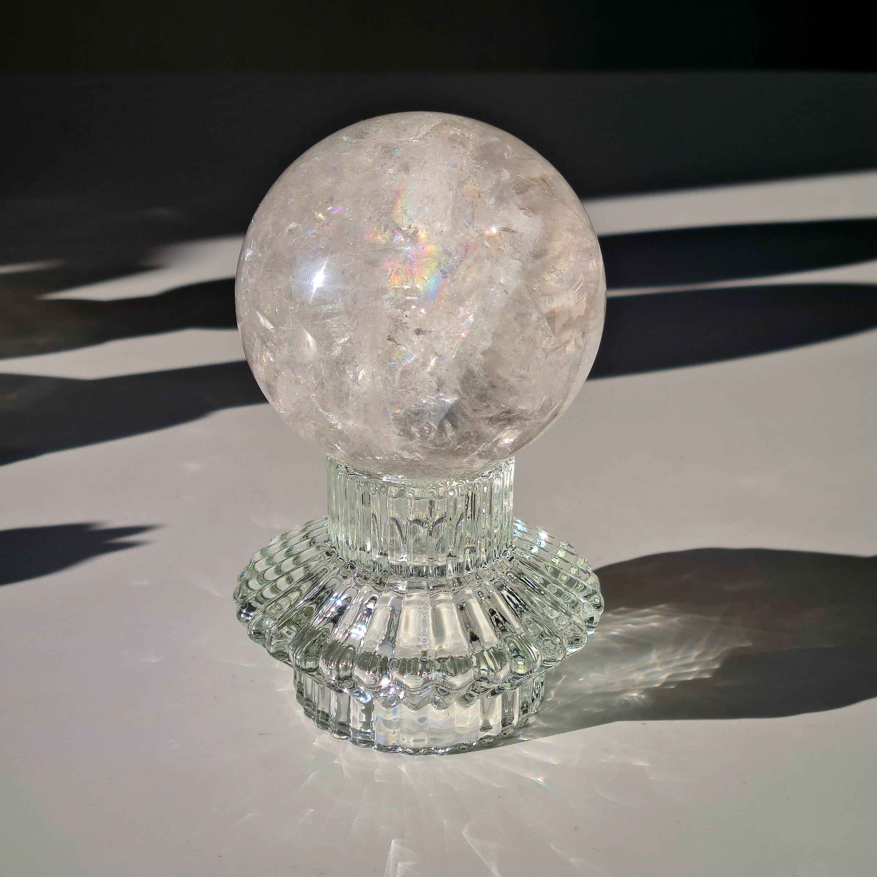 Clear Quartz Sphere With Stand | 7.3 cm