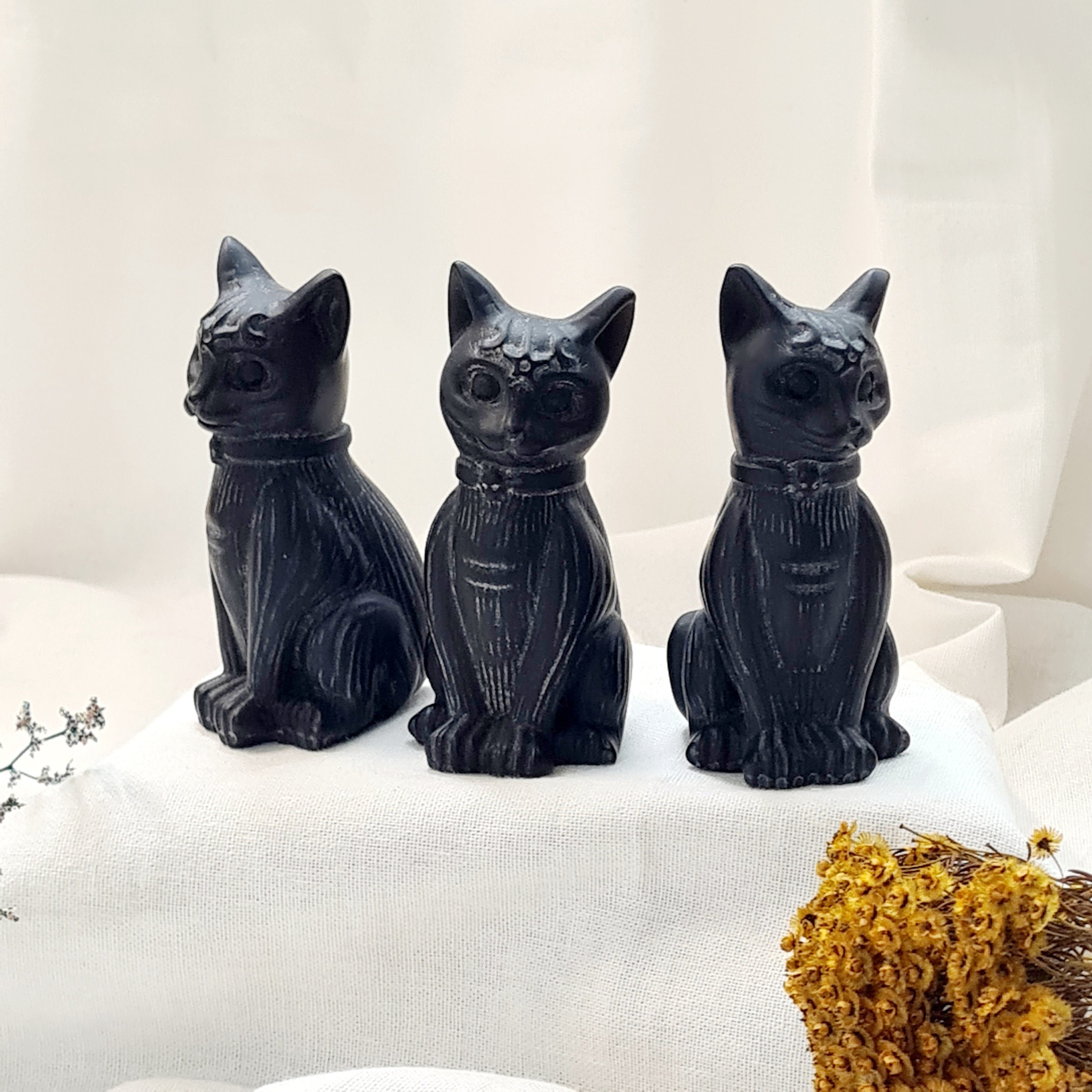 Shadow Cat | Black Obsidian | 9 Cm tall