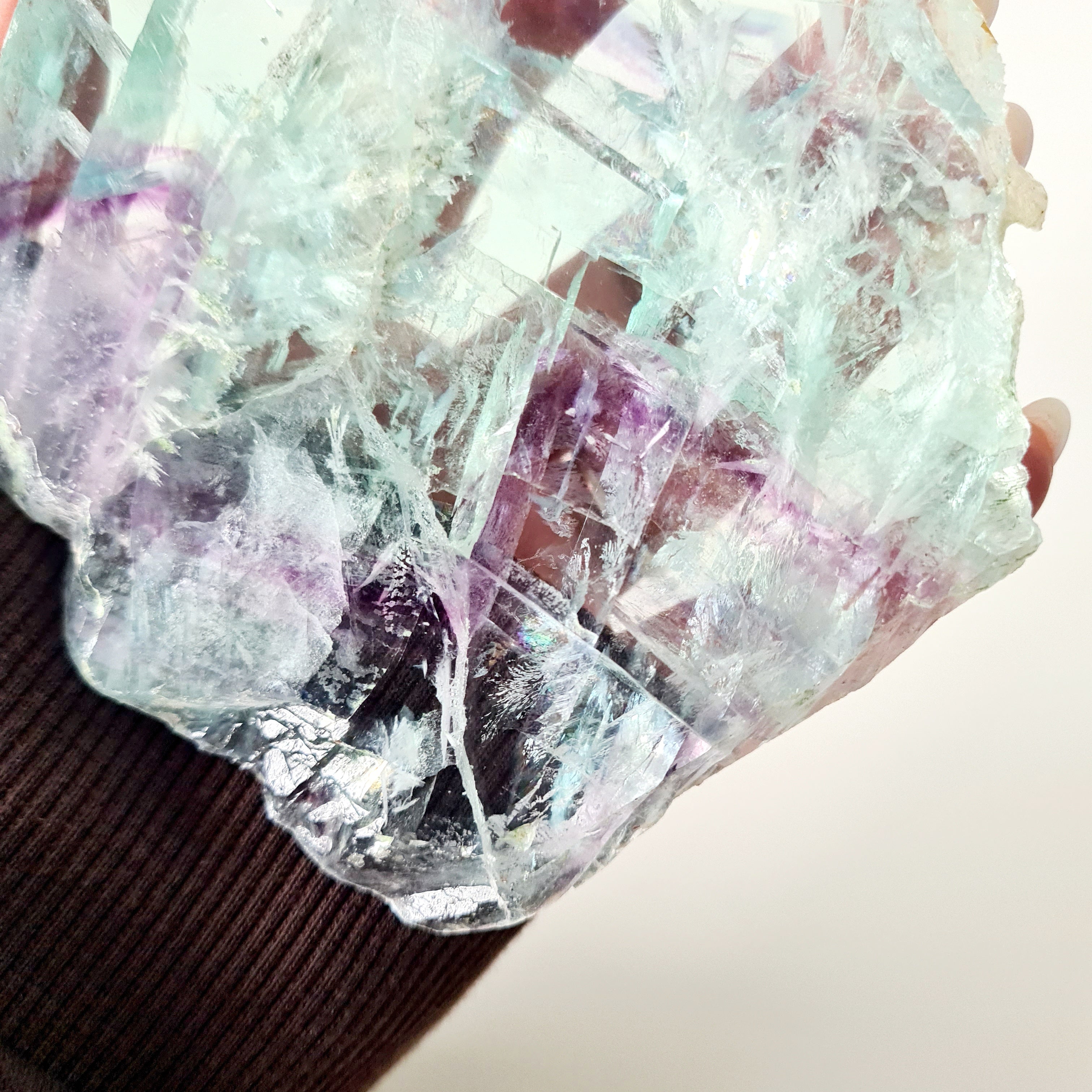 Rainbow Fluorite Dream Portal On Custom Stand | 22 cm tall with stand