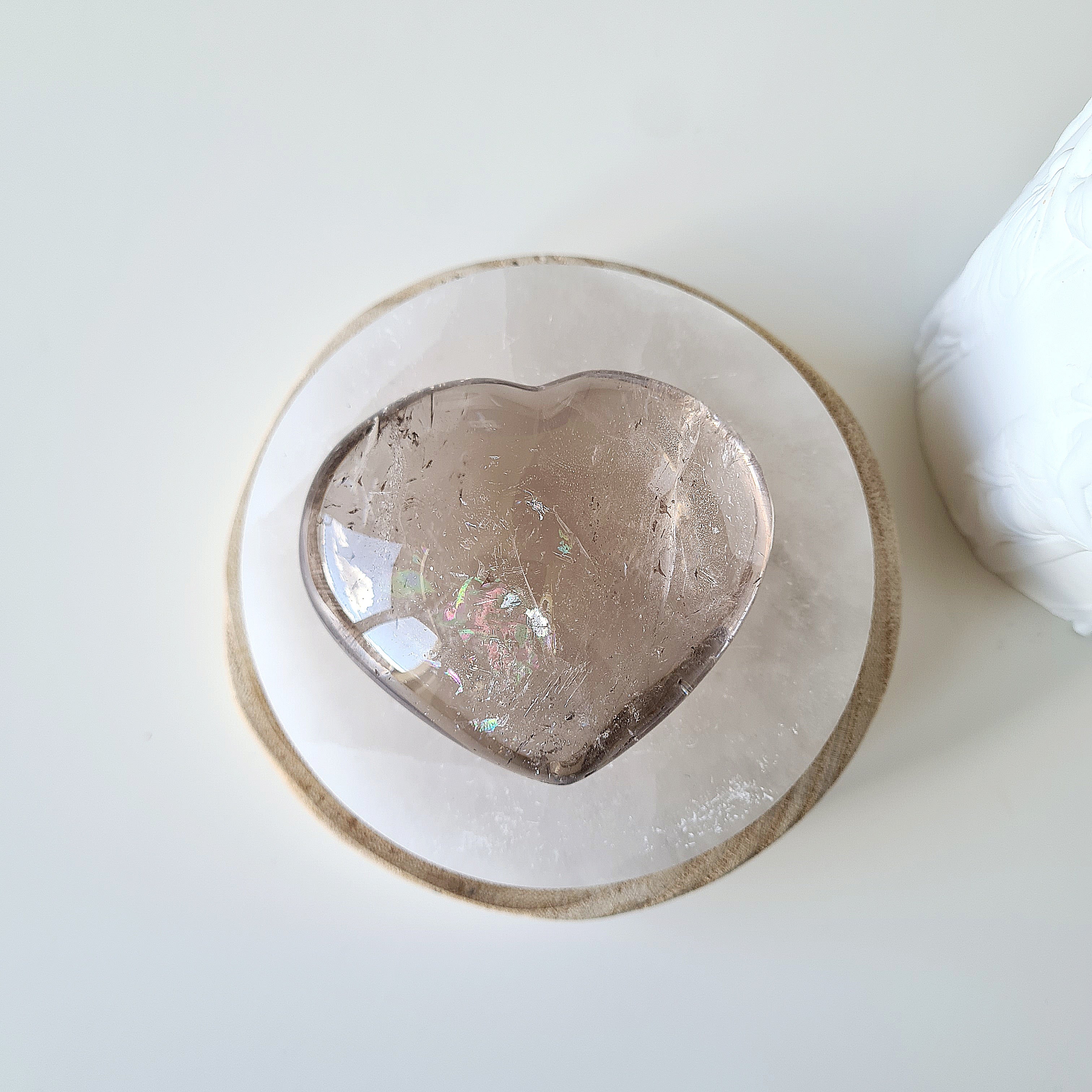 Smokey quartz heart