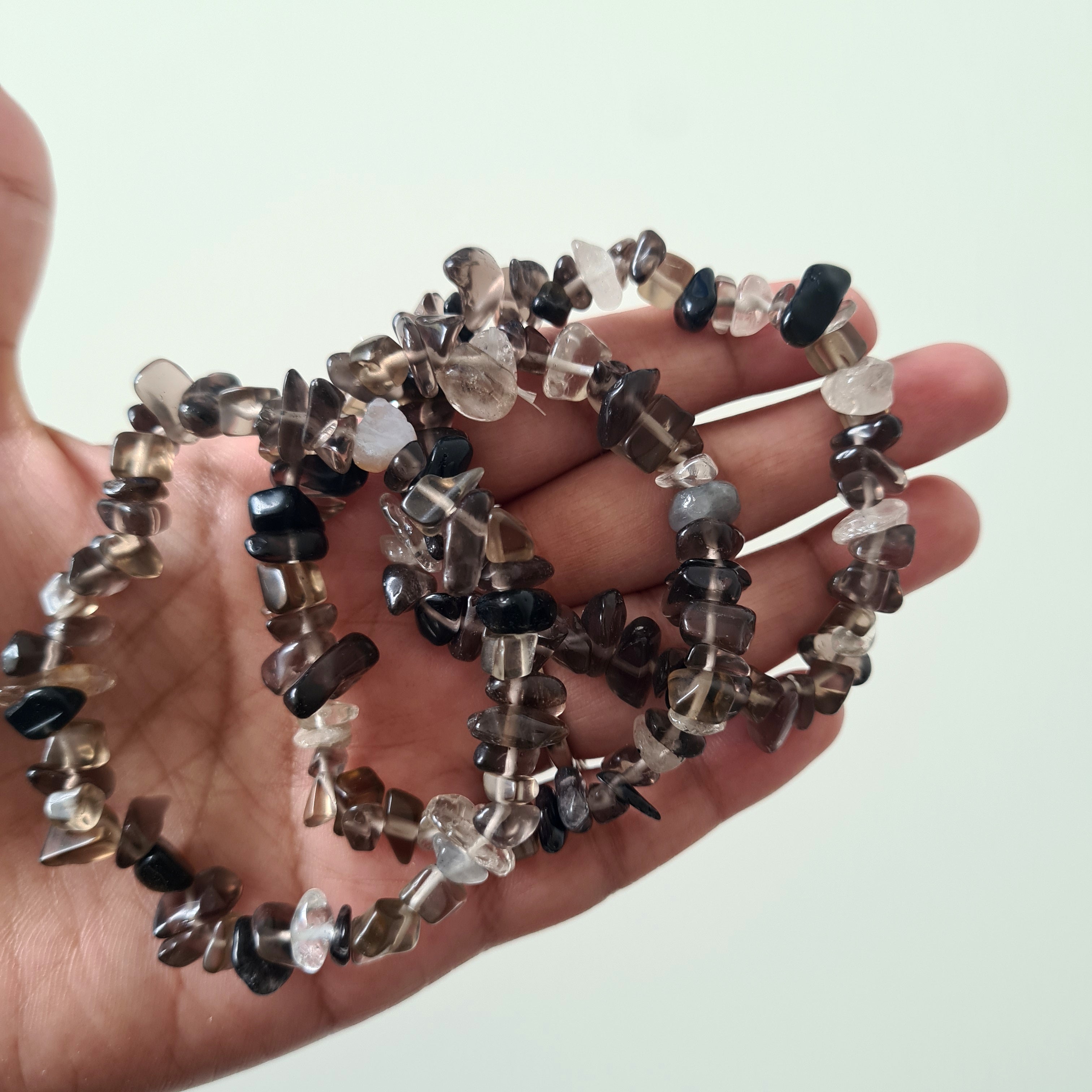 Smokey Quartz Chips Bracelet | 1 Piece