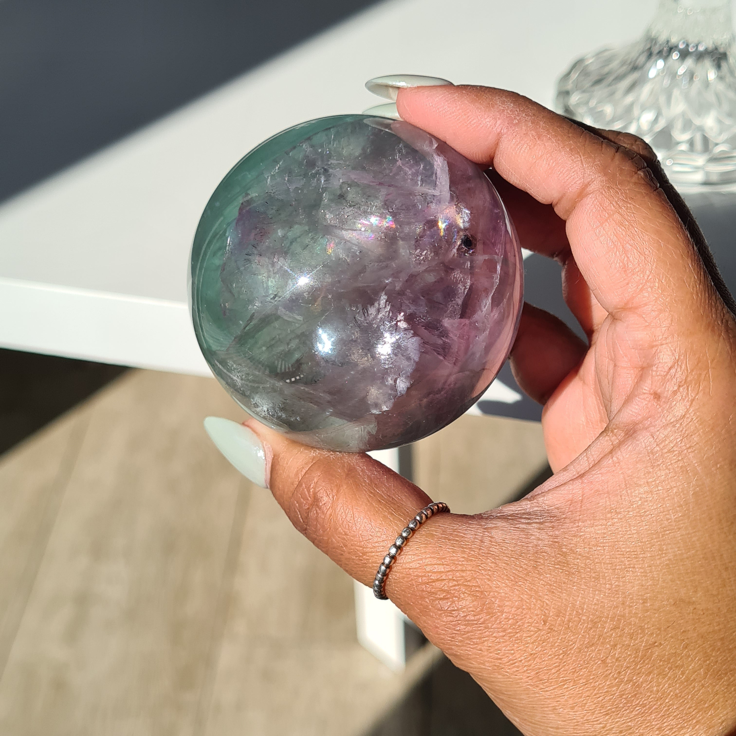 Fluorite Crystal Sphere with stand | C | 345 g