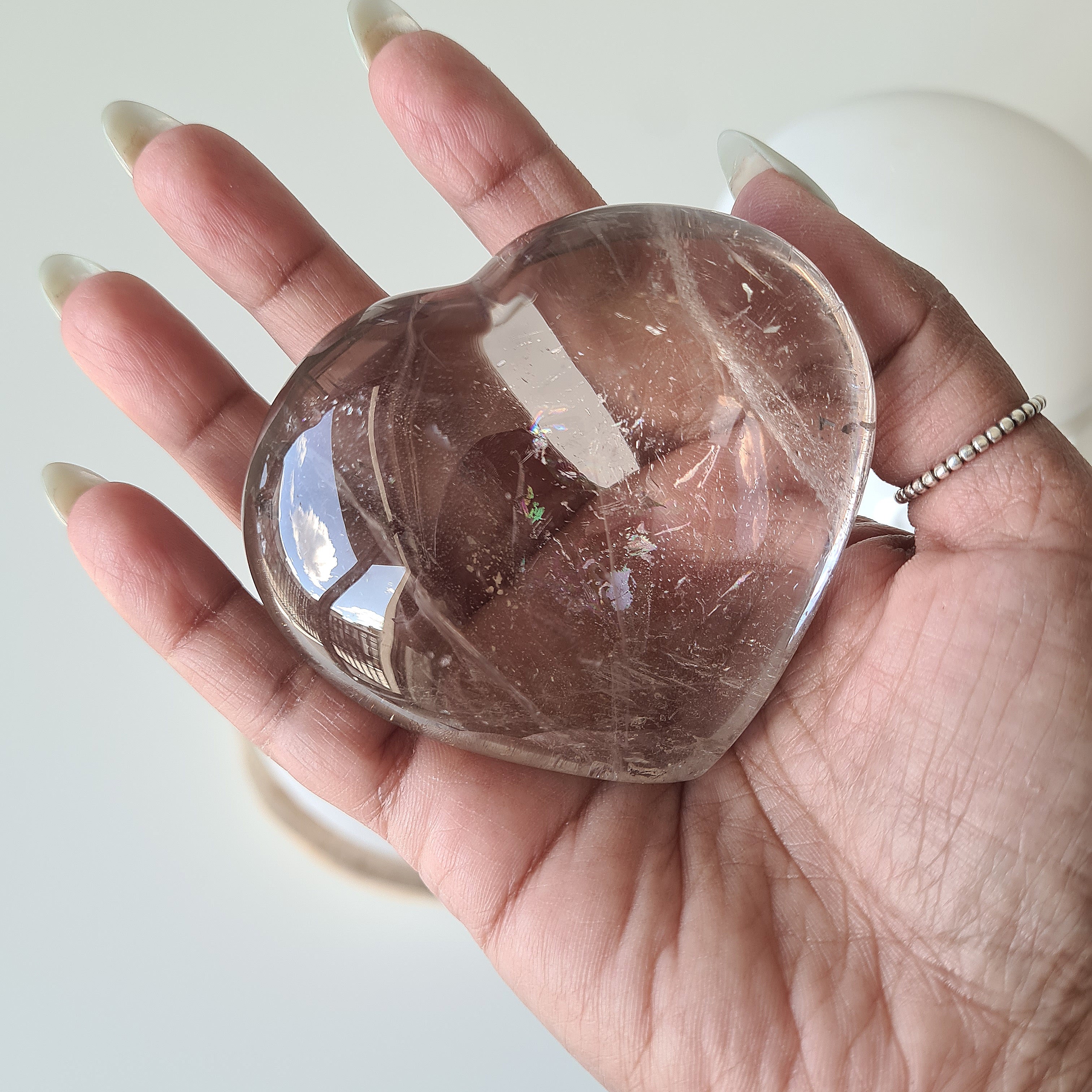 Smokey quartz heart