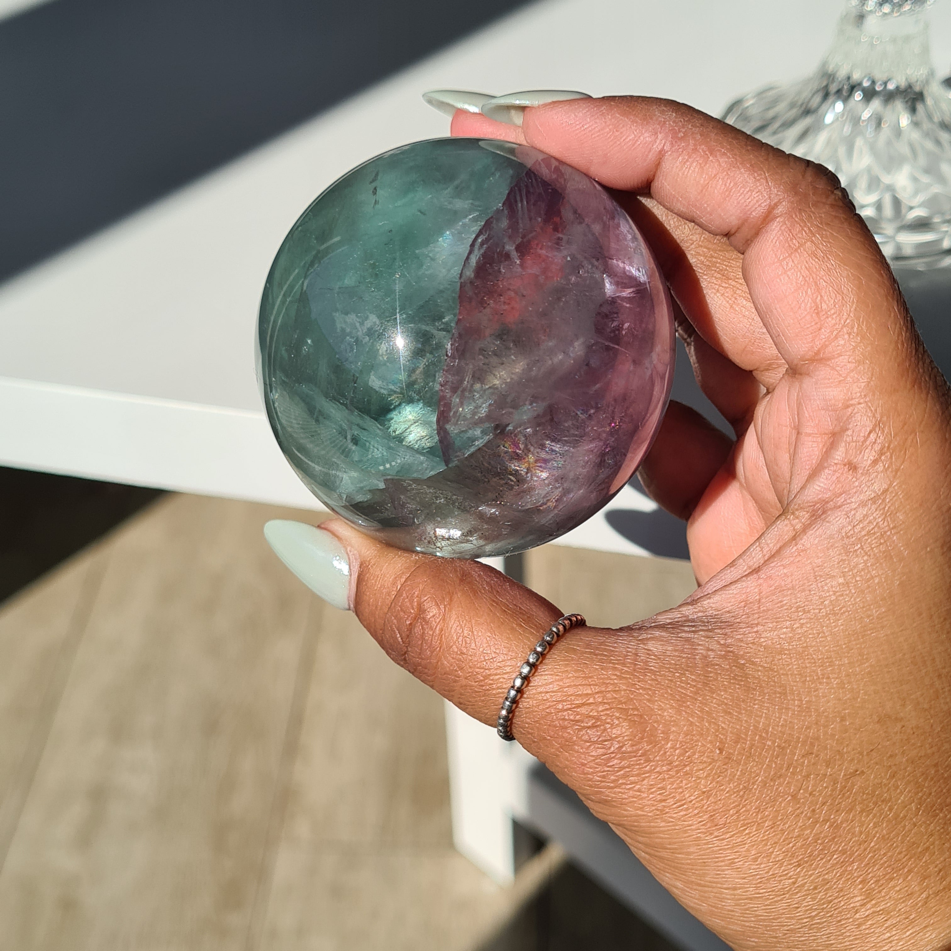Fluorite Crystal Sphere with stand | C | 345 g