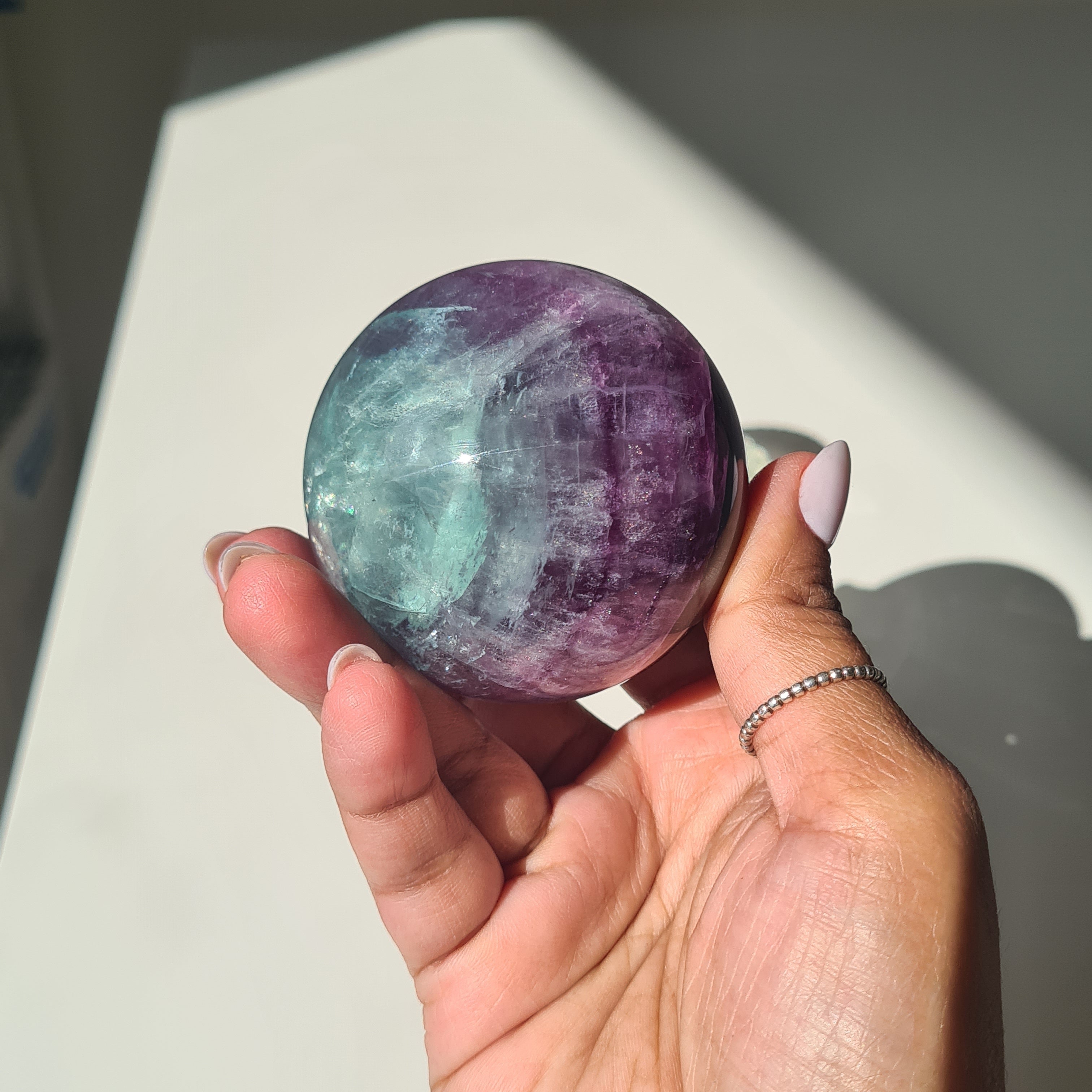 Intergalactic Fluorite with stand | I | 322g | 5.7 cm