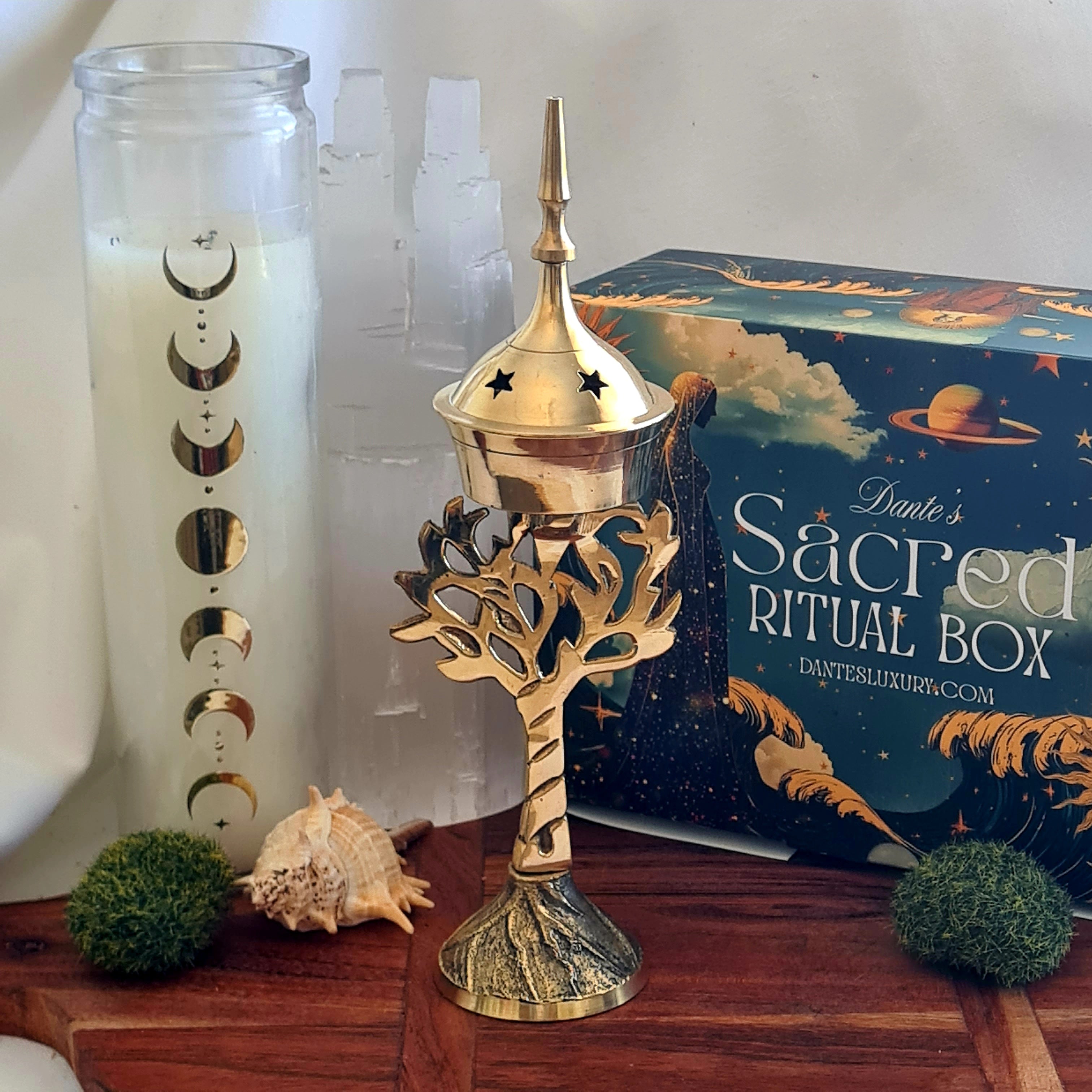 Brass incense cone burner (only fits small size cone)