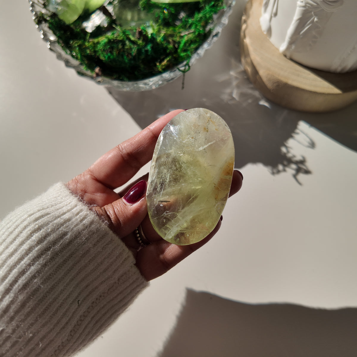 Green Fluorite Pocket Stone | N | 6.2 cm | Focus & Zen