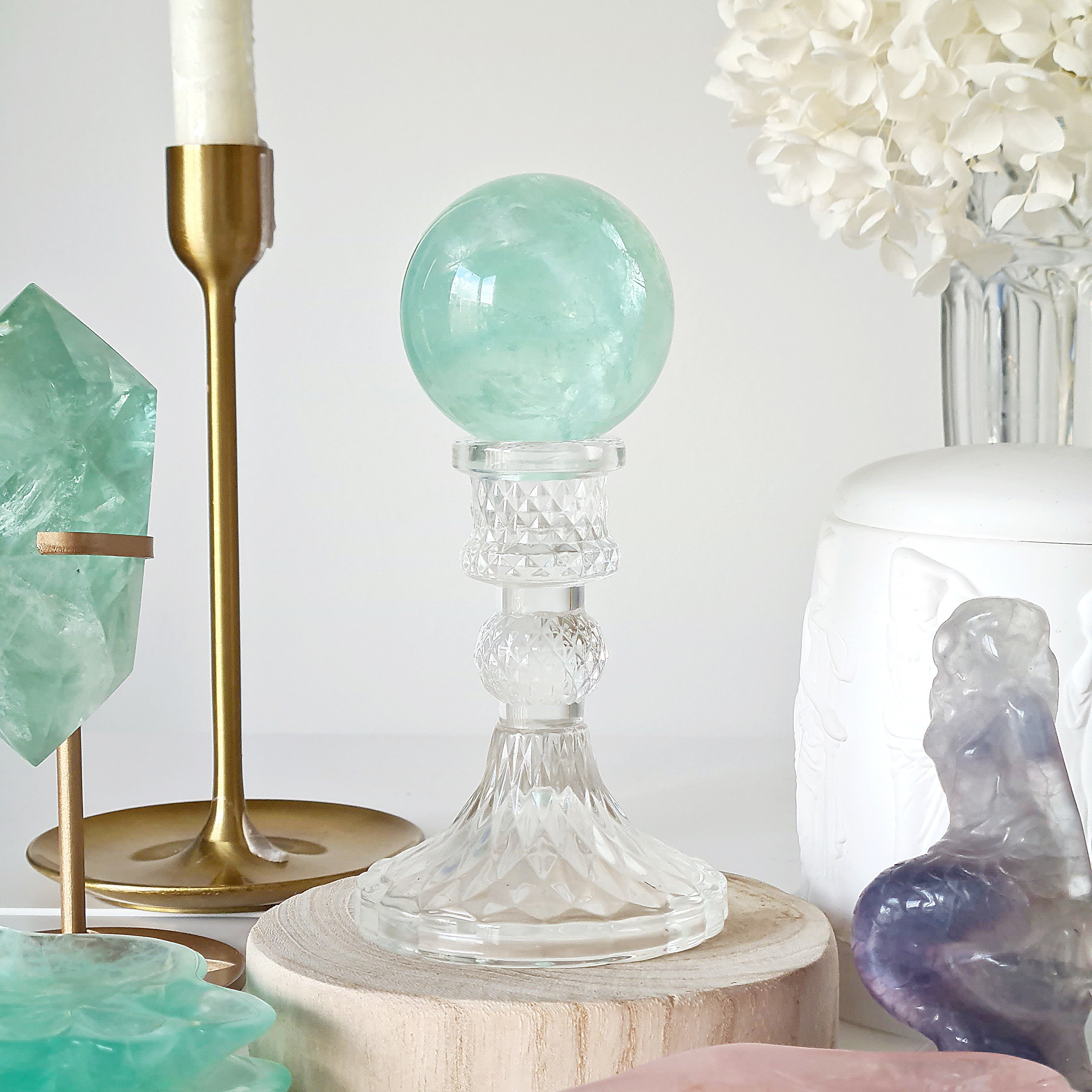 Blue Lake Fluorite with stand | B | 298 g