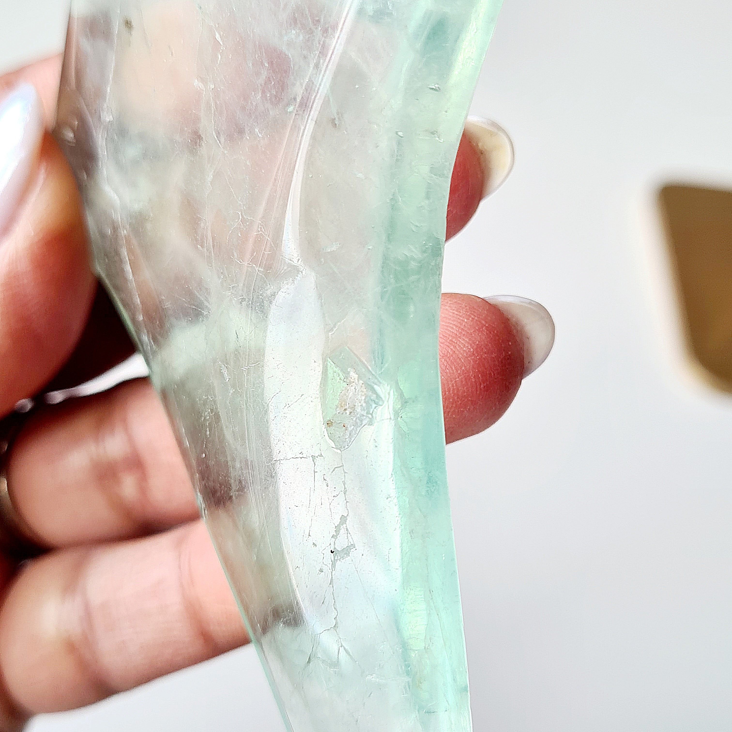 Fairytale Fluorite Stars π On Stand | Apple Green in naked eyes | Appx 28 cm tall with stand