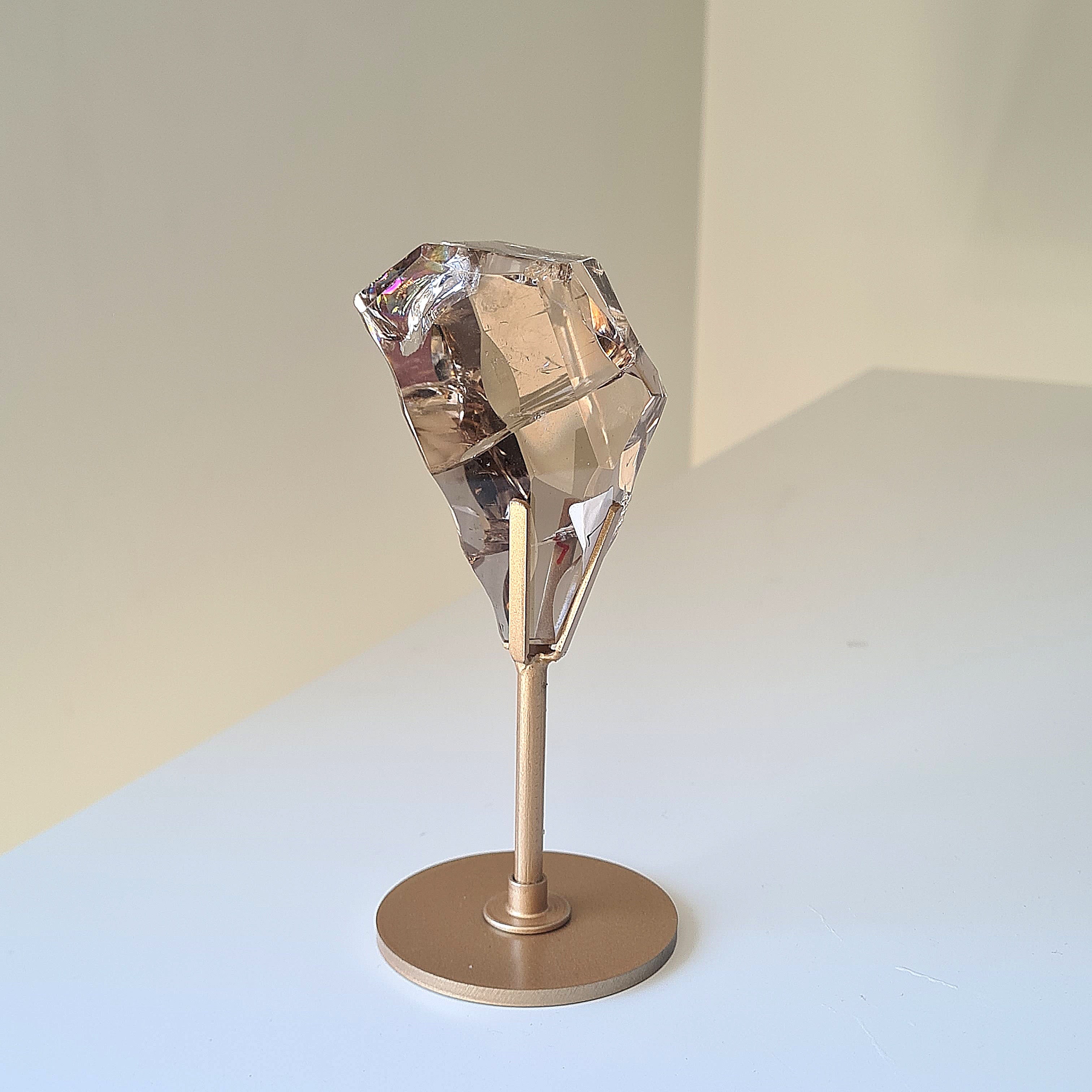 Gemmy Smokey Quartz on Custom Stand | Appx 7.8 cm gem
