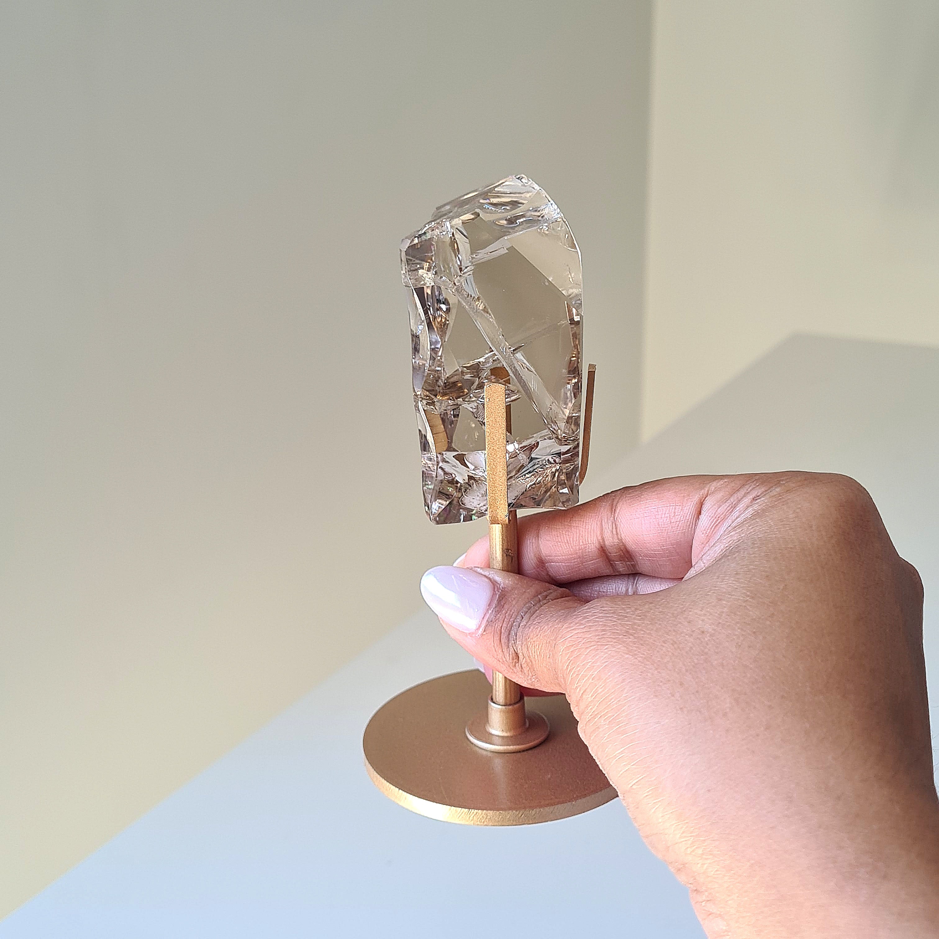 Gemmy Smokey Quartz on Custom Stand | Appx 6 cm