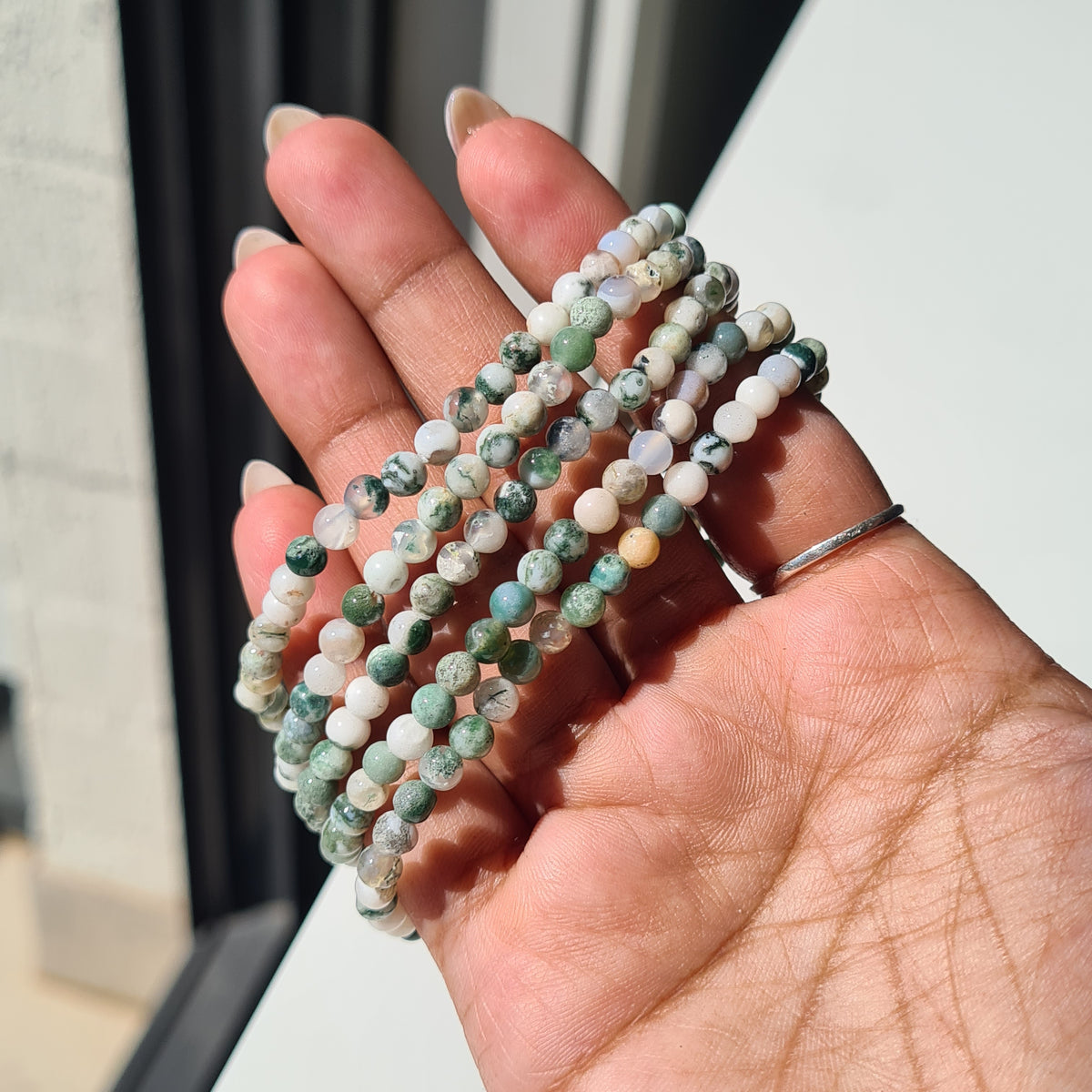 Tree agate crystal beaded Bracelet | 1 Piece