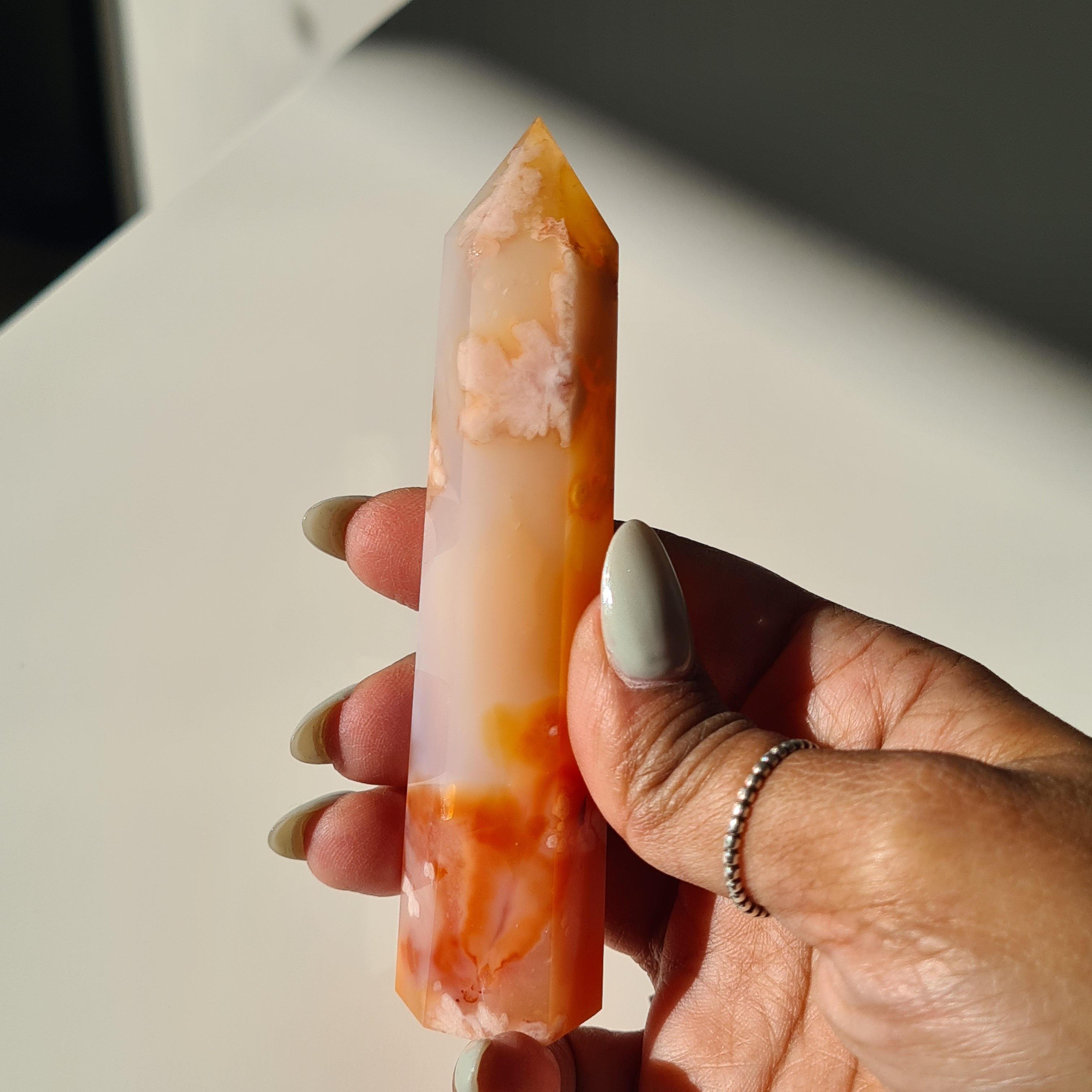 Flower Agate Point | G | 10.3 cm tall