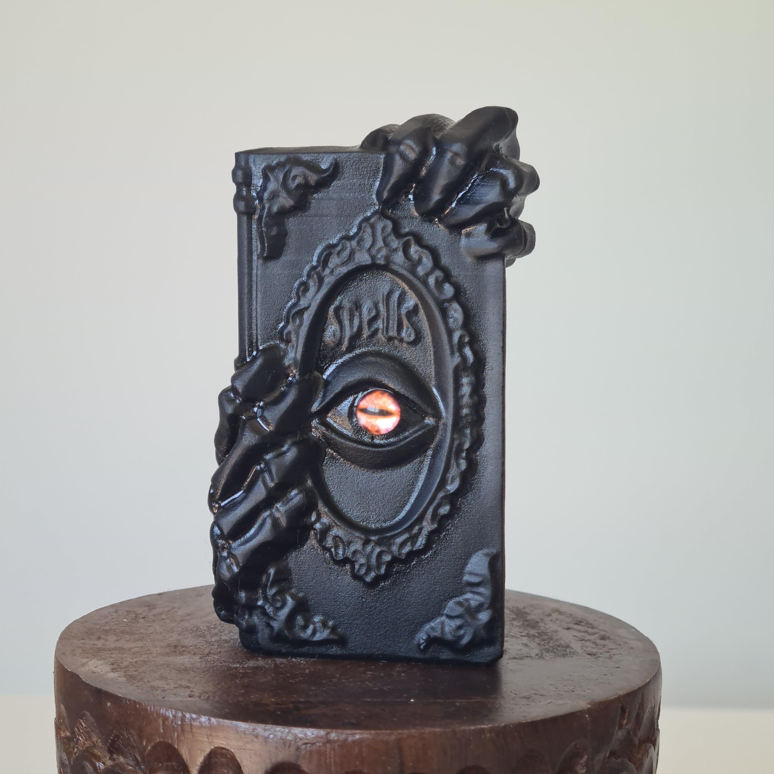 Black Obsidian | Spell Book Carving | B