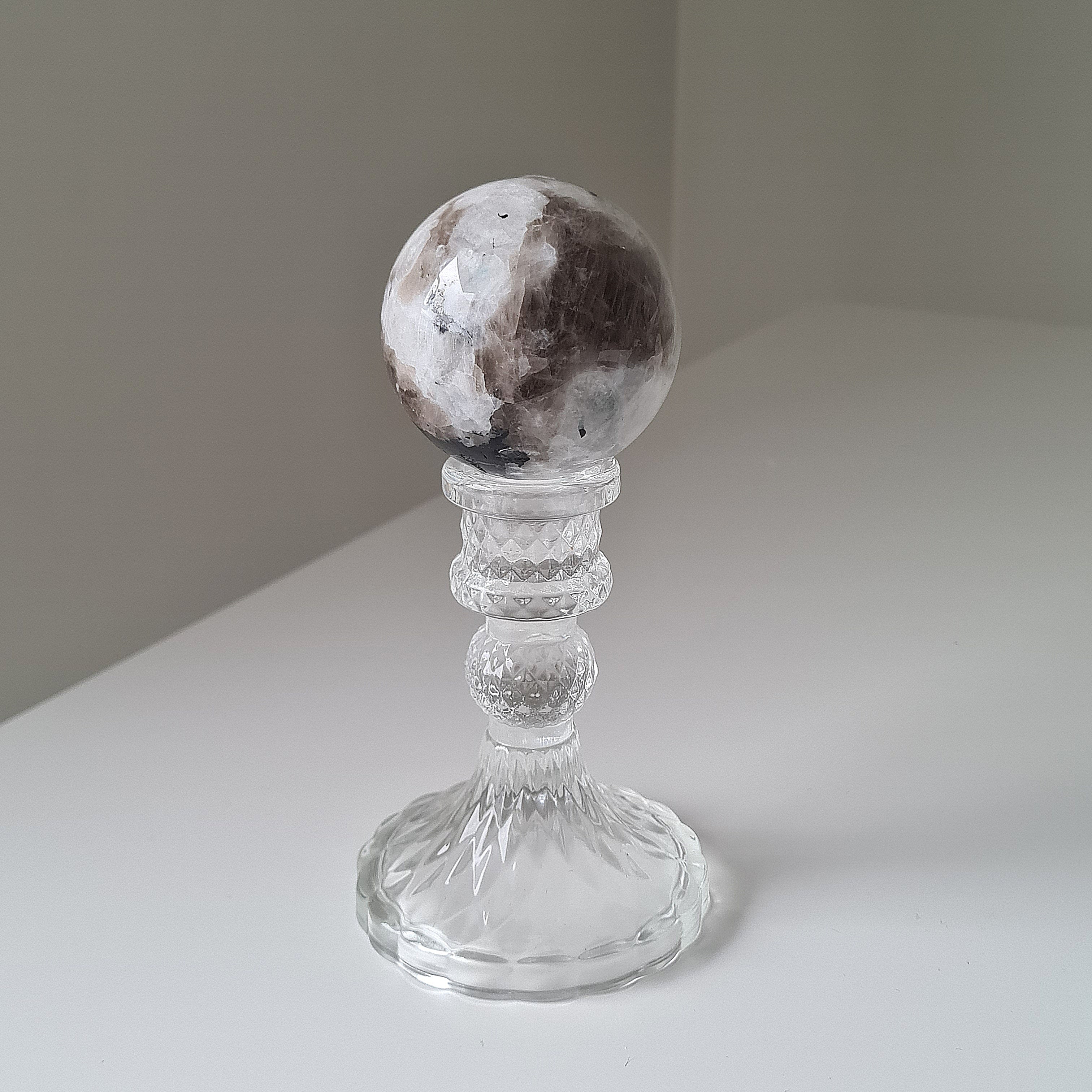 Moonstone π Sphere with stand | B | 5.8 cm Sphere