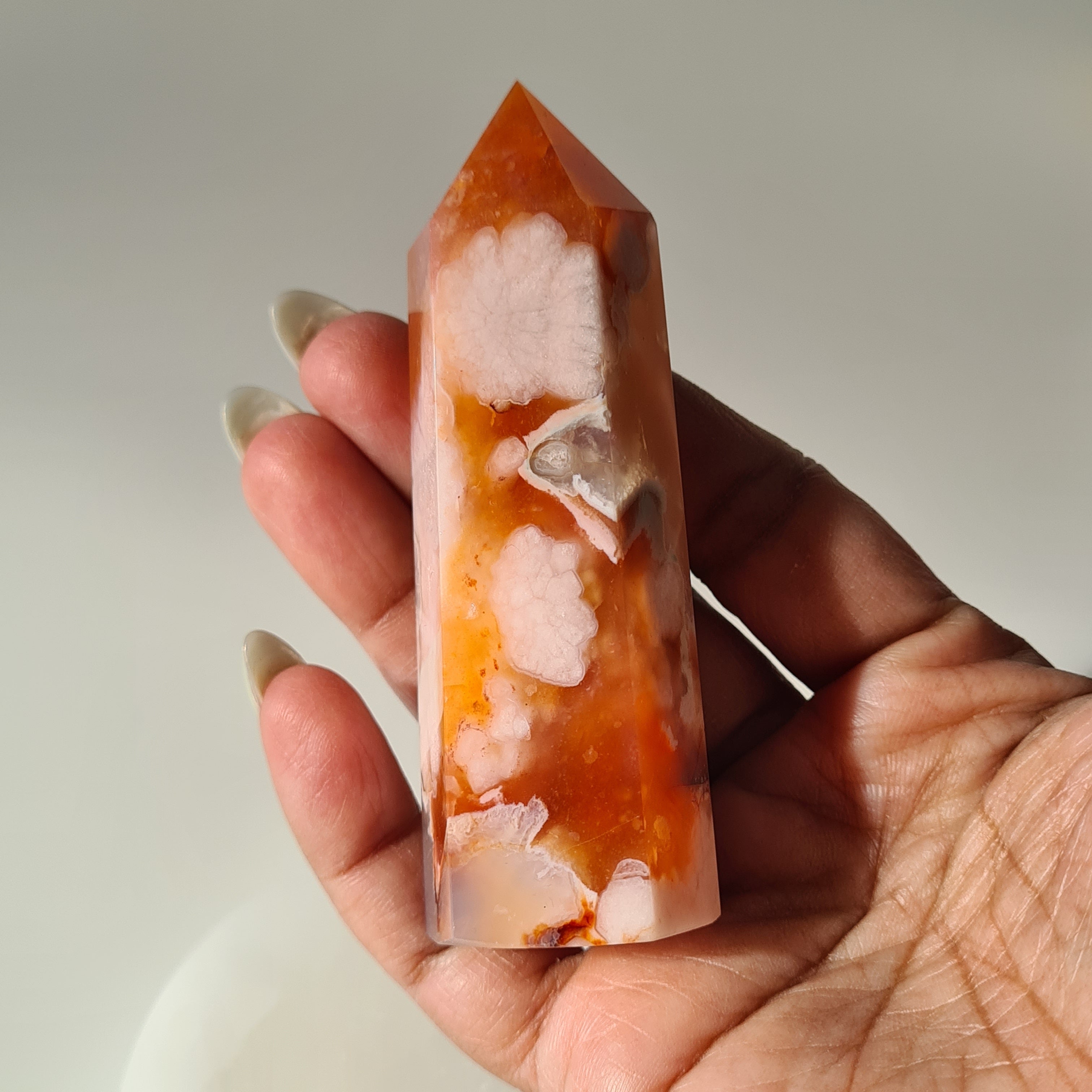Flower Agate Point | C | 8 cm tall