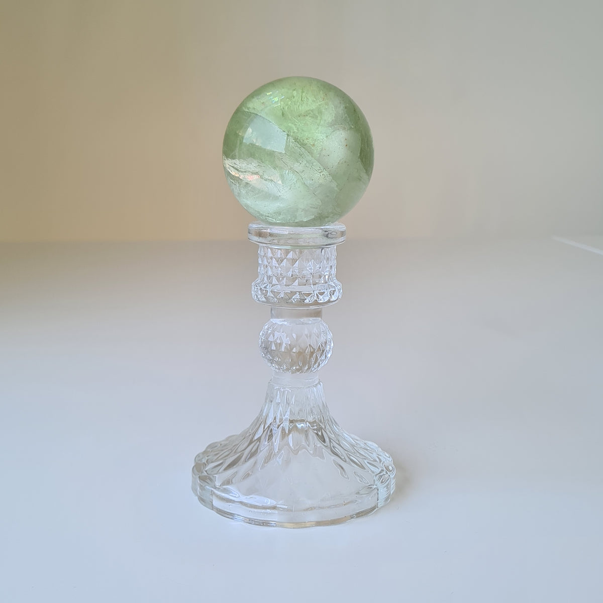 Fairy Dream Frozen Lake Fluorite Crystal Sphere With Stand | B
