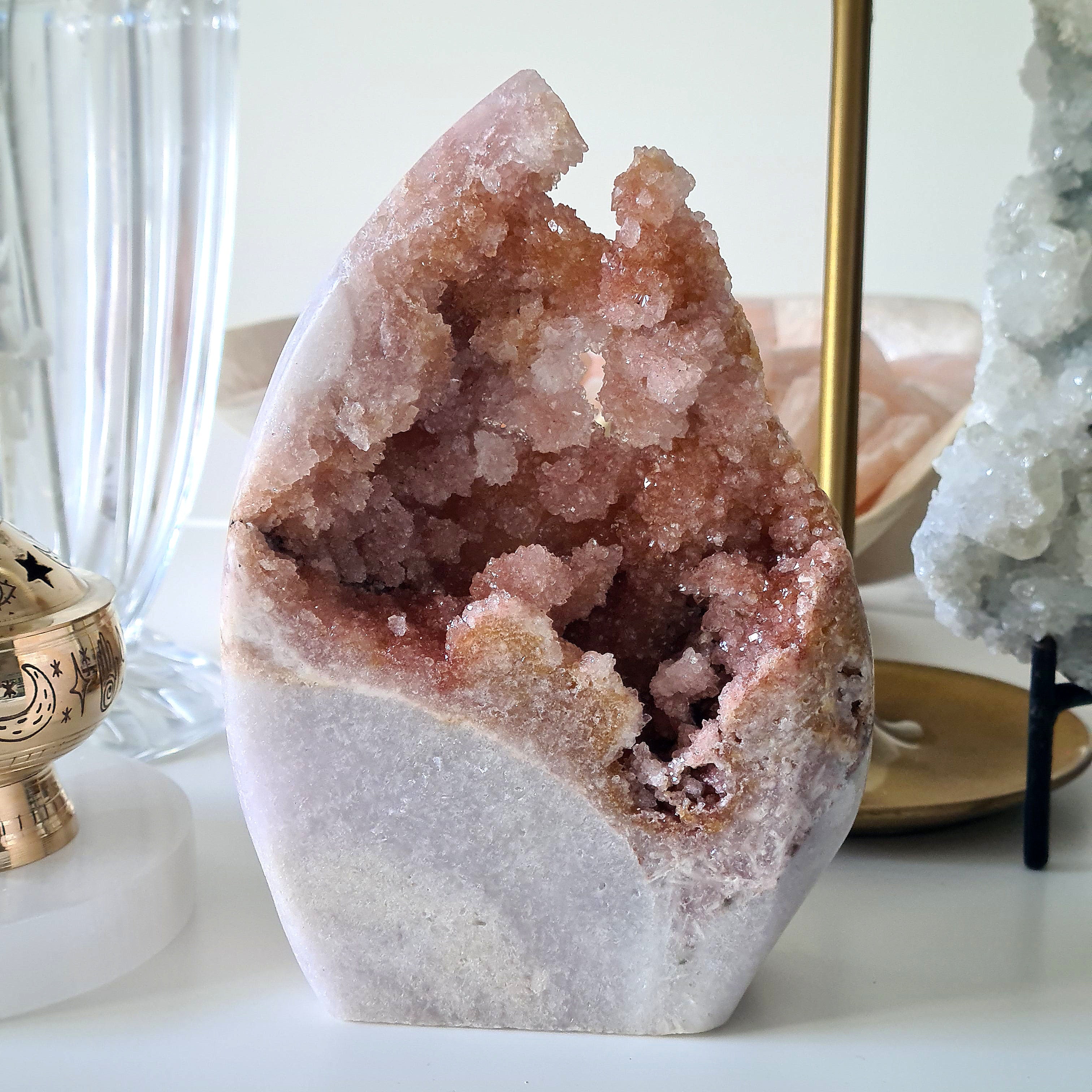 Pink Amethyst Free Form | Druzy Portal | 14.5 cm tall