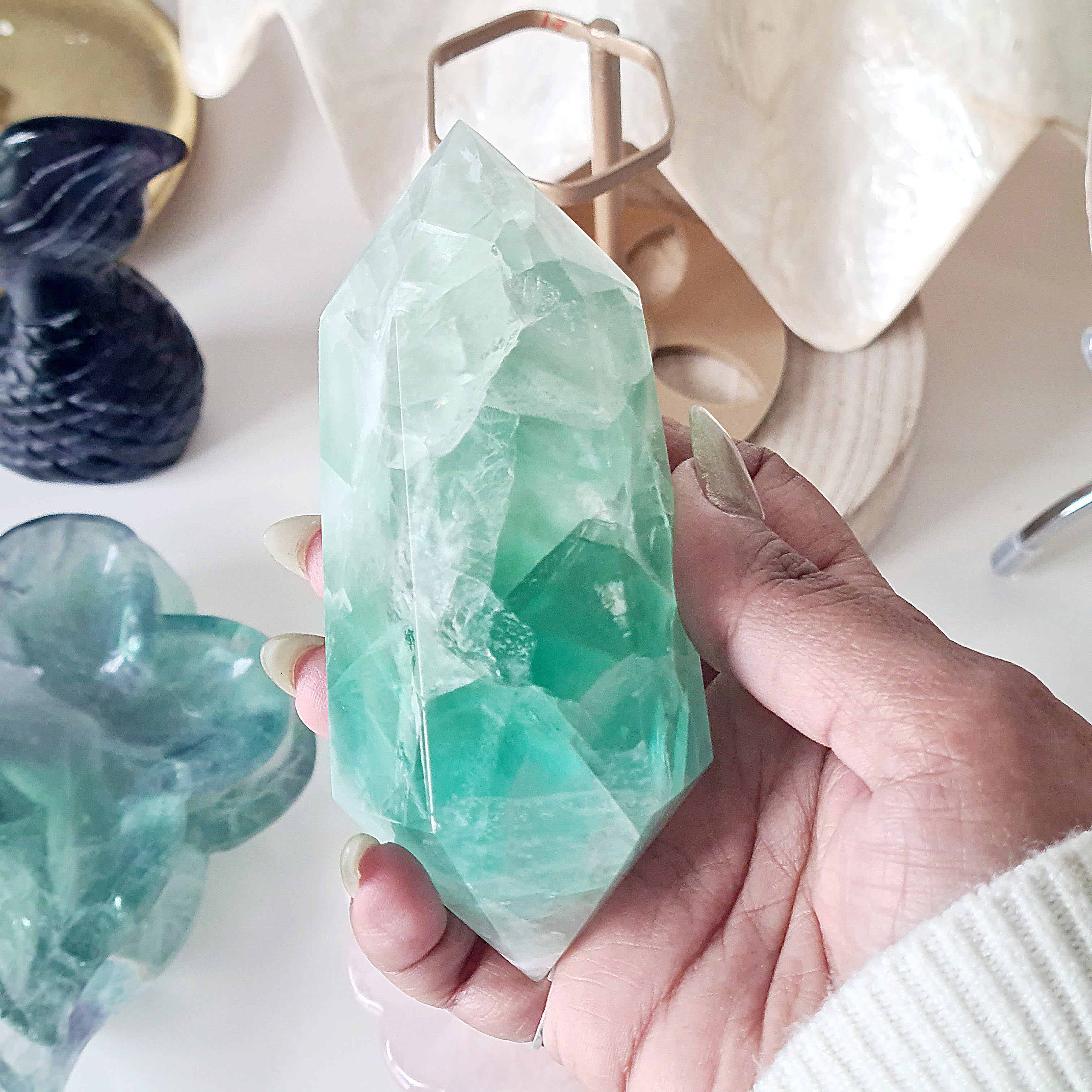 Fluorite DT with stand | B | 328 g | 10.5 cm