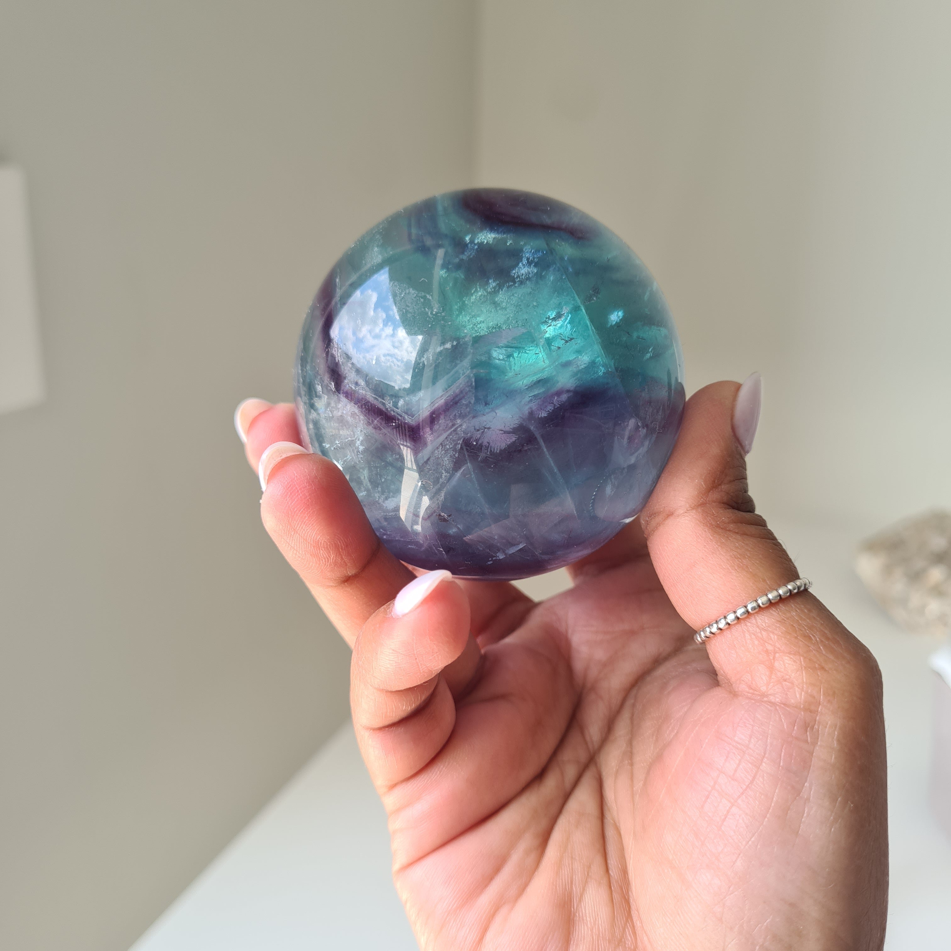 Intergalactic Fluorite with stand | j | 6.3 cm