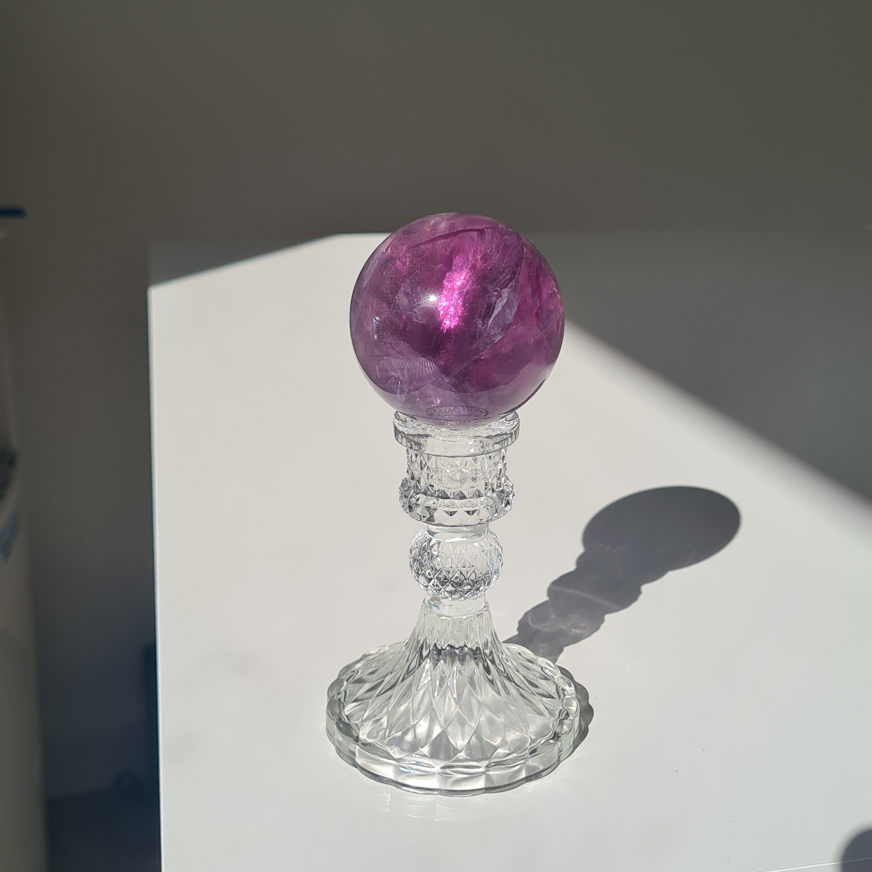 Intergalactic Fluorite with stand | G | 340 g | 5.9 cm