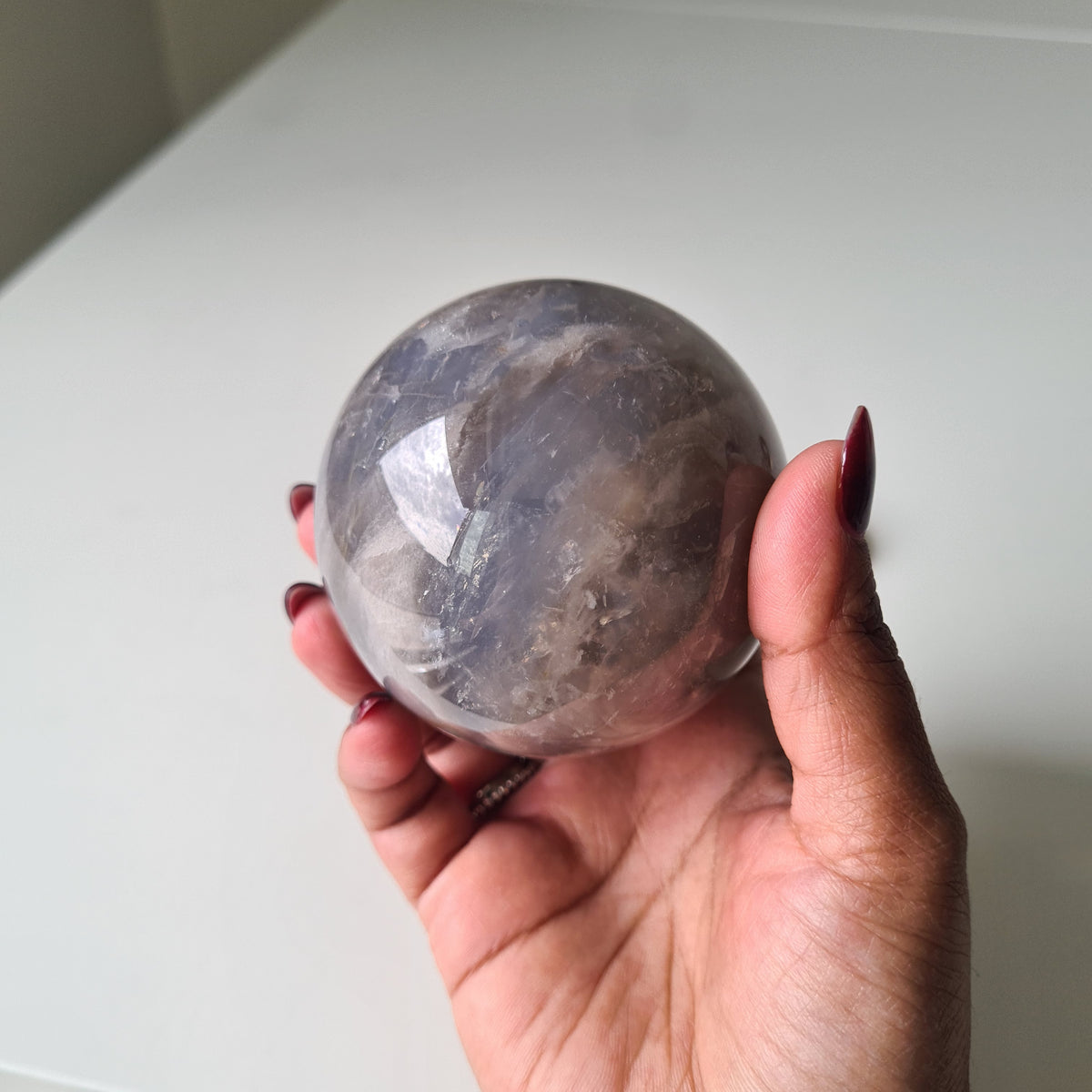 Blue Rose Quartz Crystal | Piece C | 7 cm