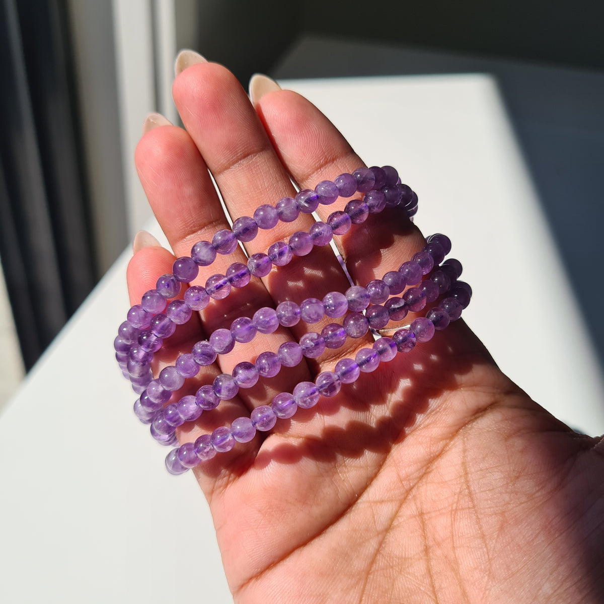 Amethyst Crystal Beaded Bracelet | 1 Piece