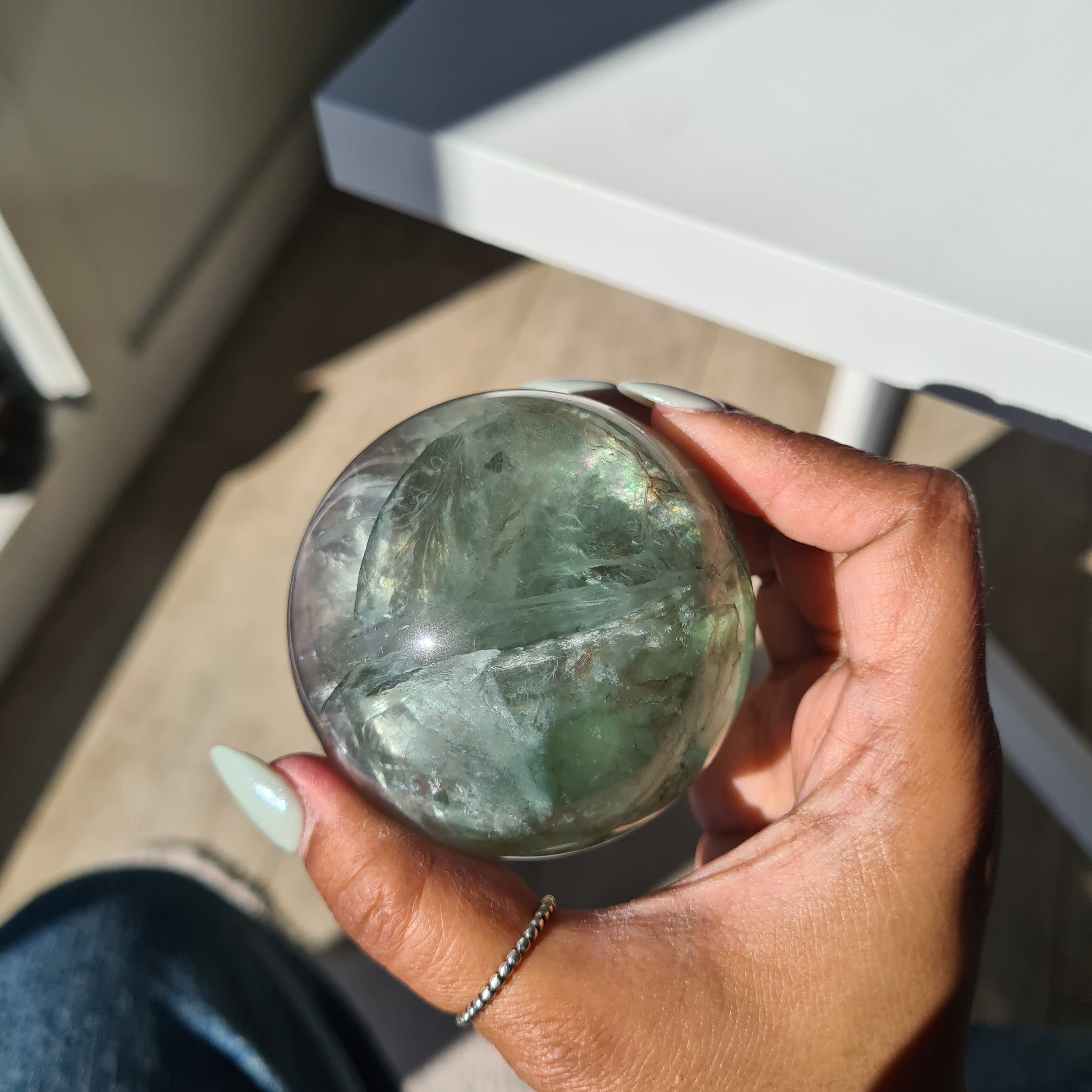 Fluorite Crystal Sphere with stand | A | 450 g
