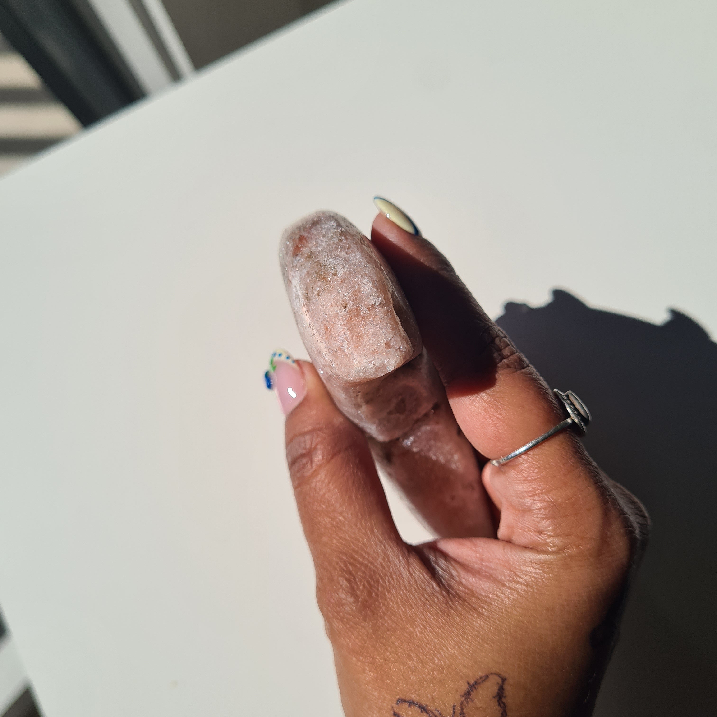 Pink Amethyst Moon π | A | Appx 8.5 cm