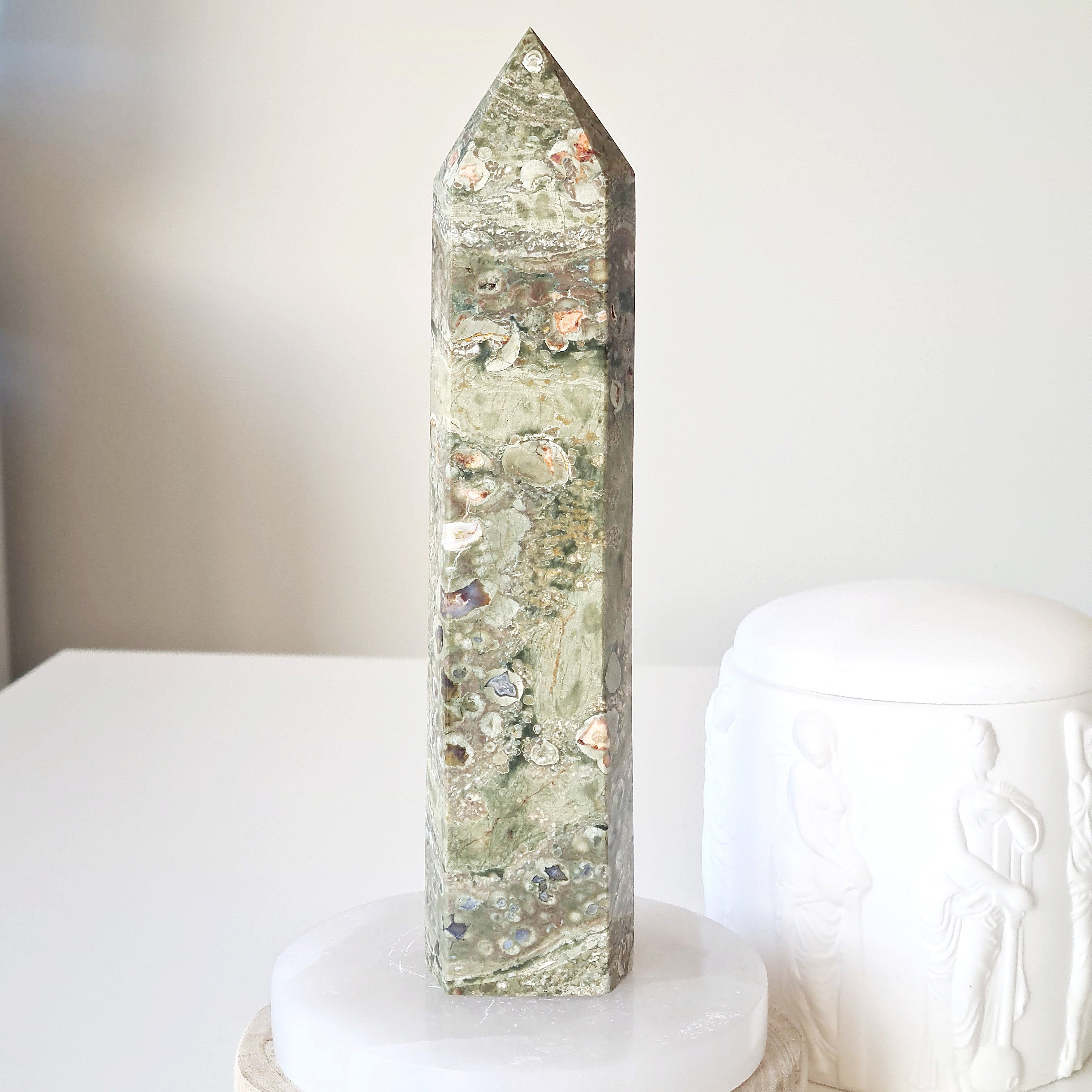 Rainforest Jasper | D | 19 cm | Uneven bottom
