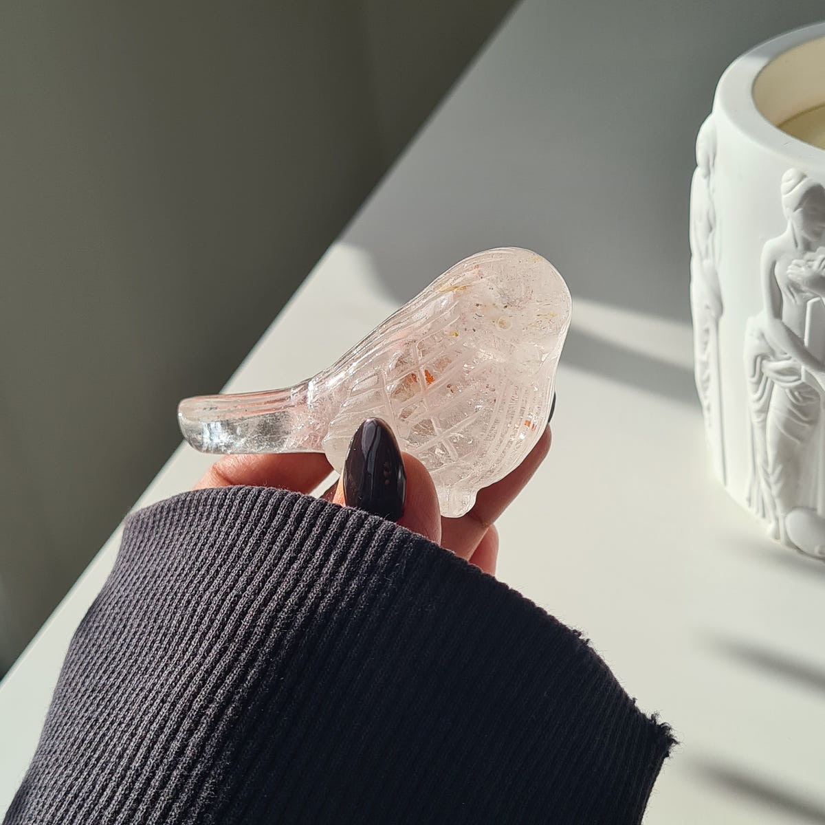 Clear quartz Crystal Bird