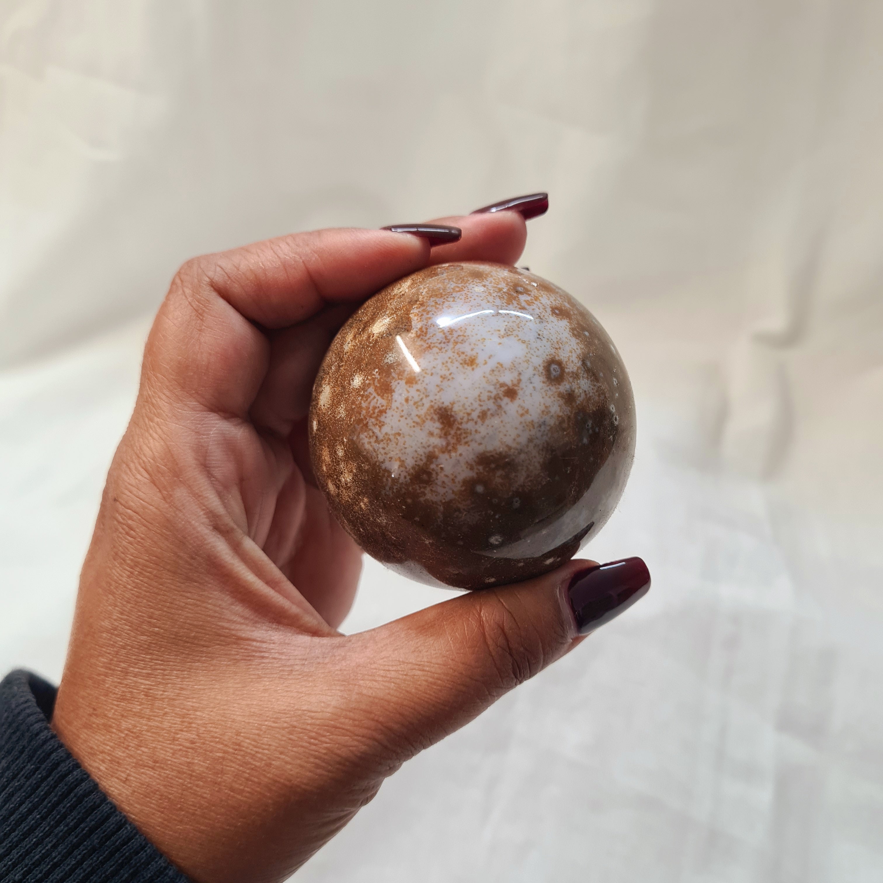 Ocean Jasper Sphere With Stand | B