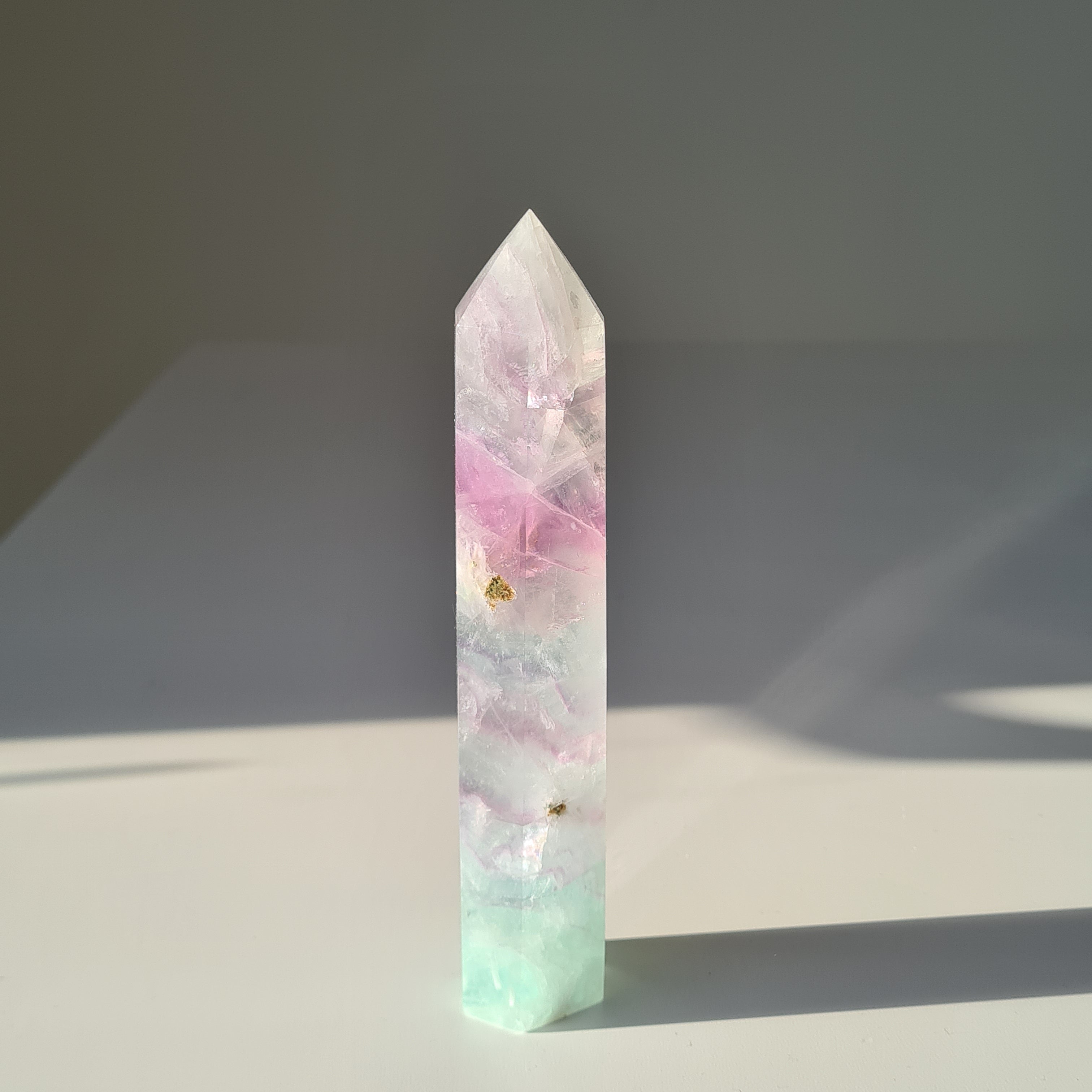 Dreamland Fluorite | f13 | 273 g | 15.3 cm tall | Spinny bottom