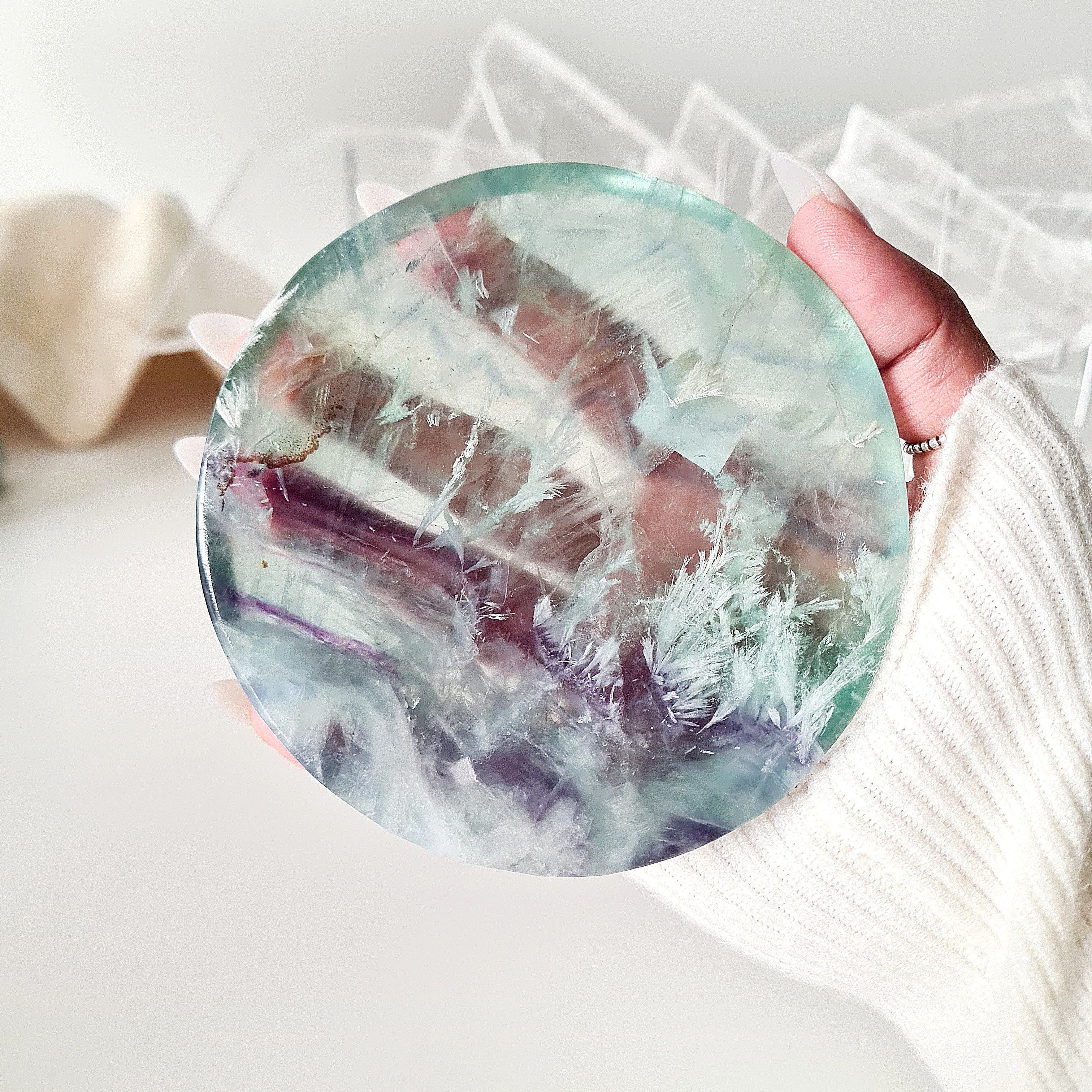 Feather Fluorite Crystal Bowl | fb3 | 242 g