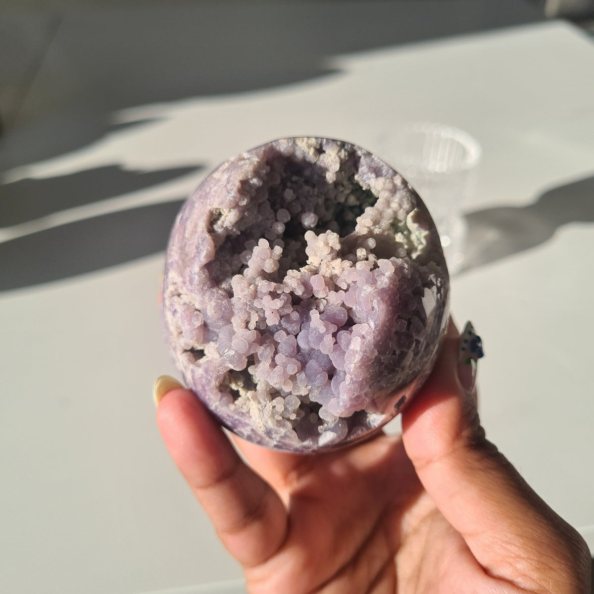 Grape Agate π Sphere With Glass Stand | C