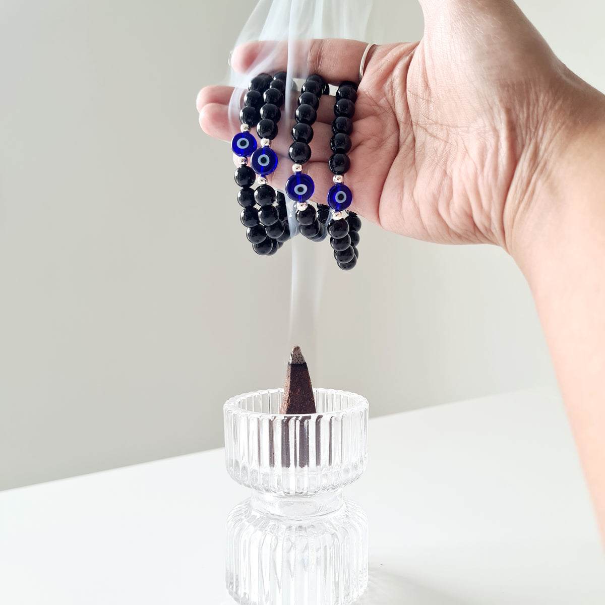 Evil Eye Protection Bracelet 🧿 | Black Onyx & Evil Eye Bead
