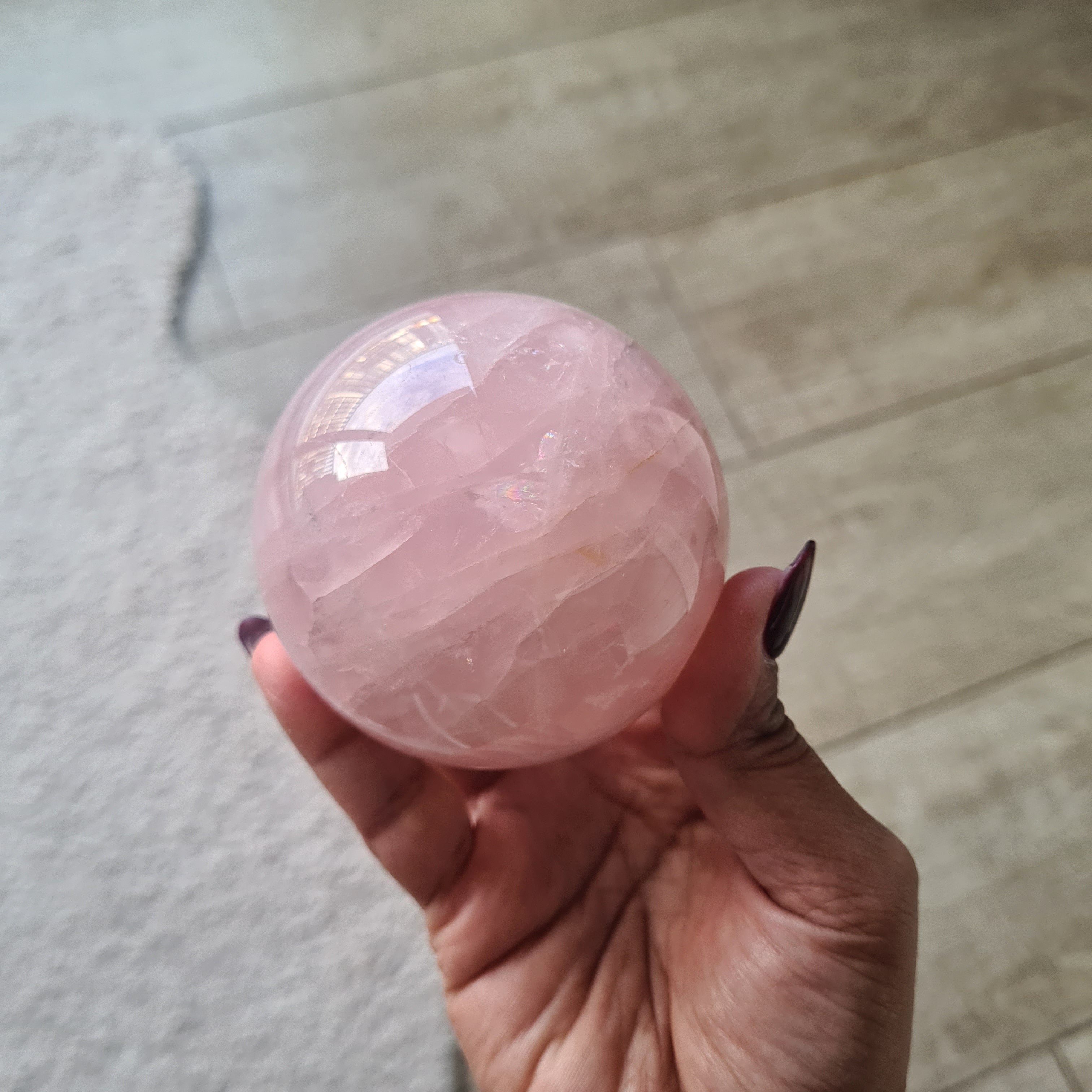 Rose Quartz | Crystal Orb with stand | 465 g