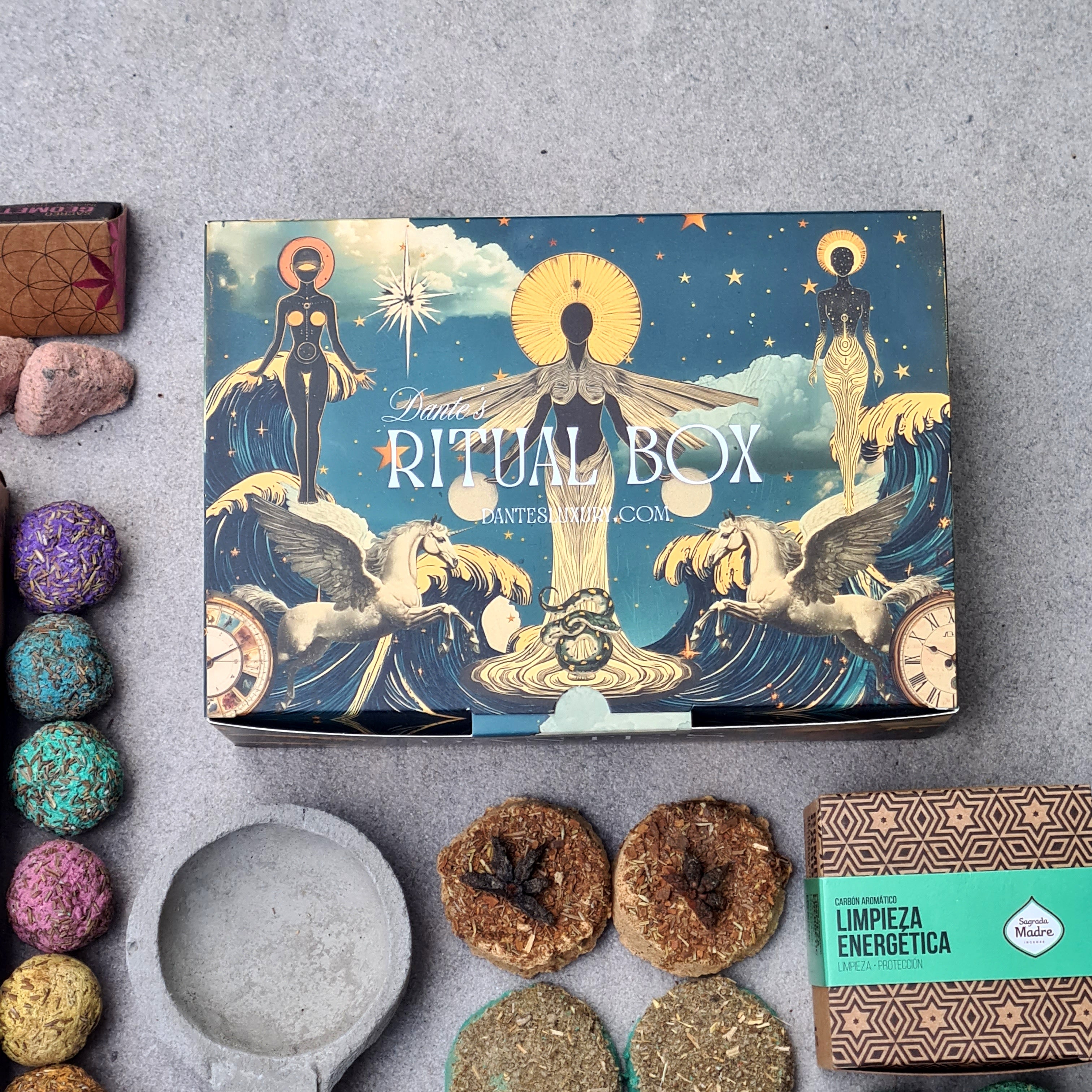 Ultimate Spiritual Cleansing Kit | Chakra Smudge Bombs, Palo Santo Incense, Triangle Incense, Charcoal Discs, Bombas & Burner
