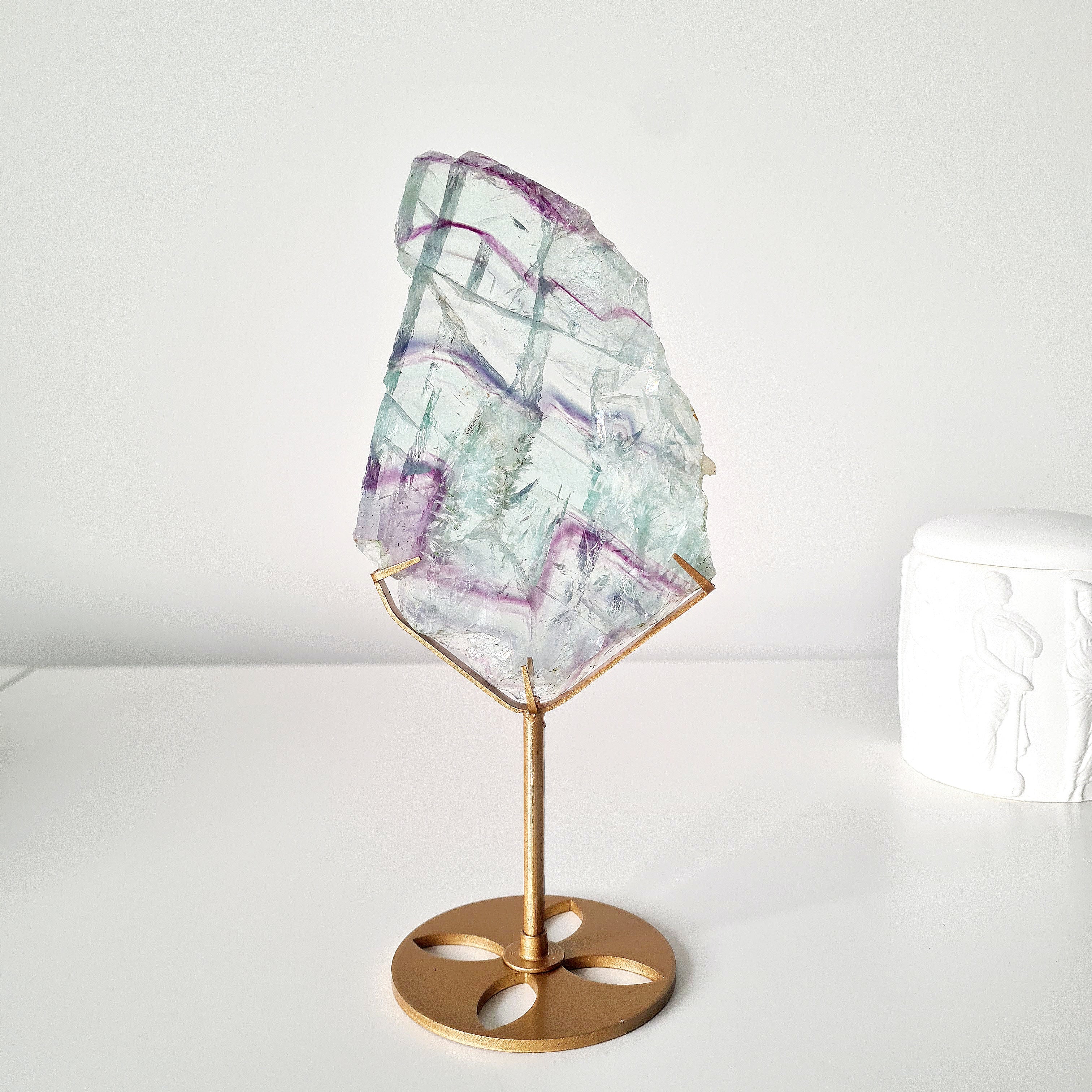 Rainbow Fluorite Dream Portal On Custom Stand | 22 cm tall with stand