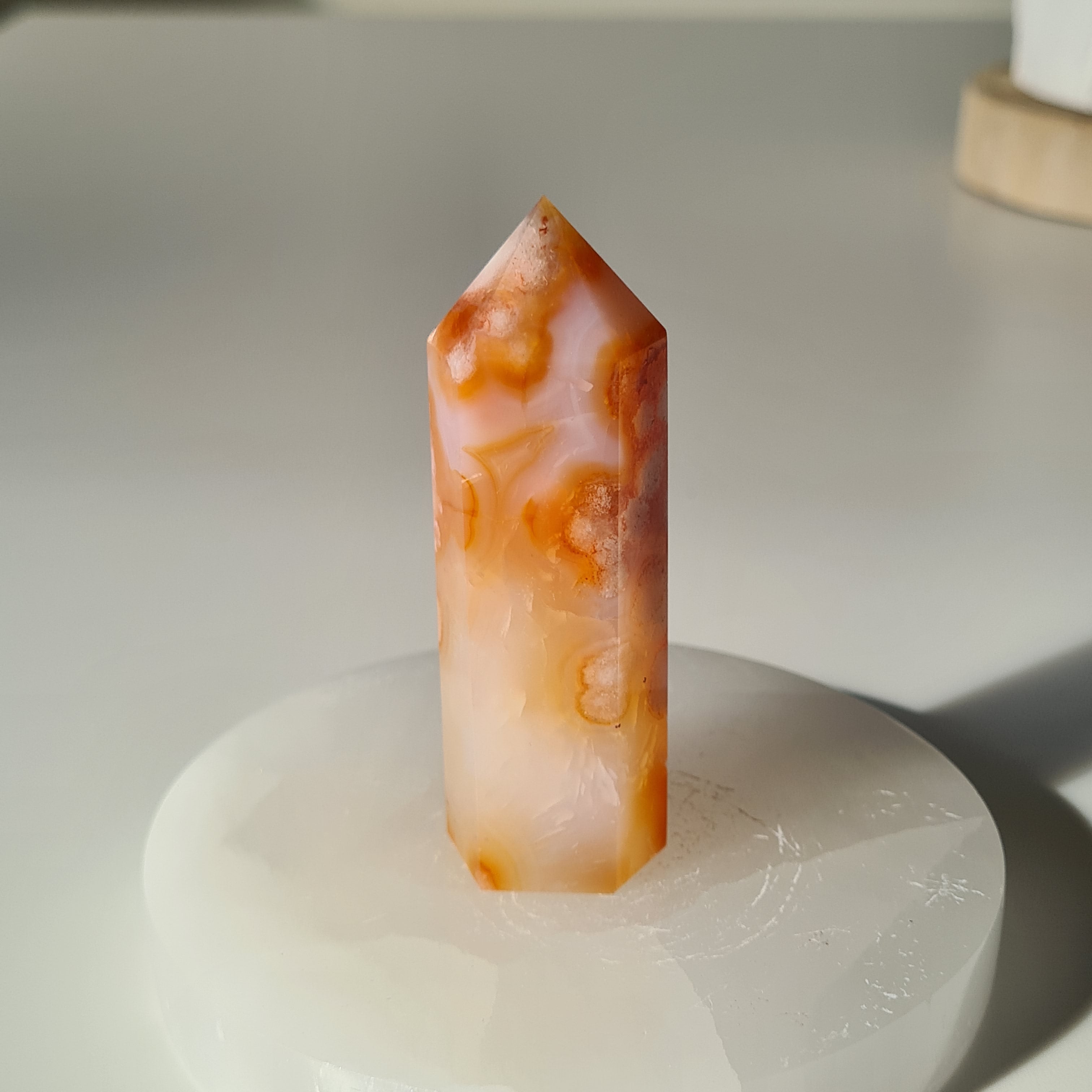 Flower Agate Point | D | 7.8 cm tall