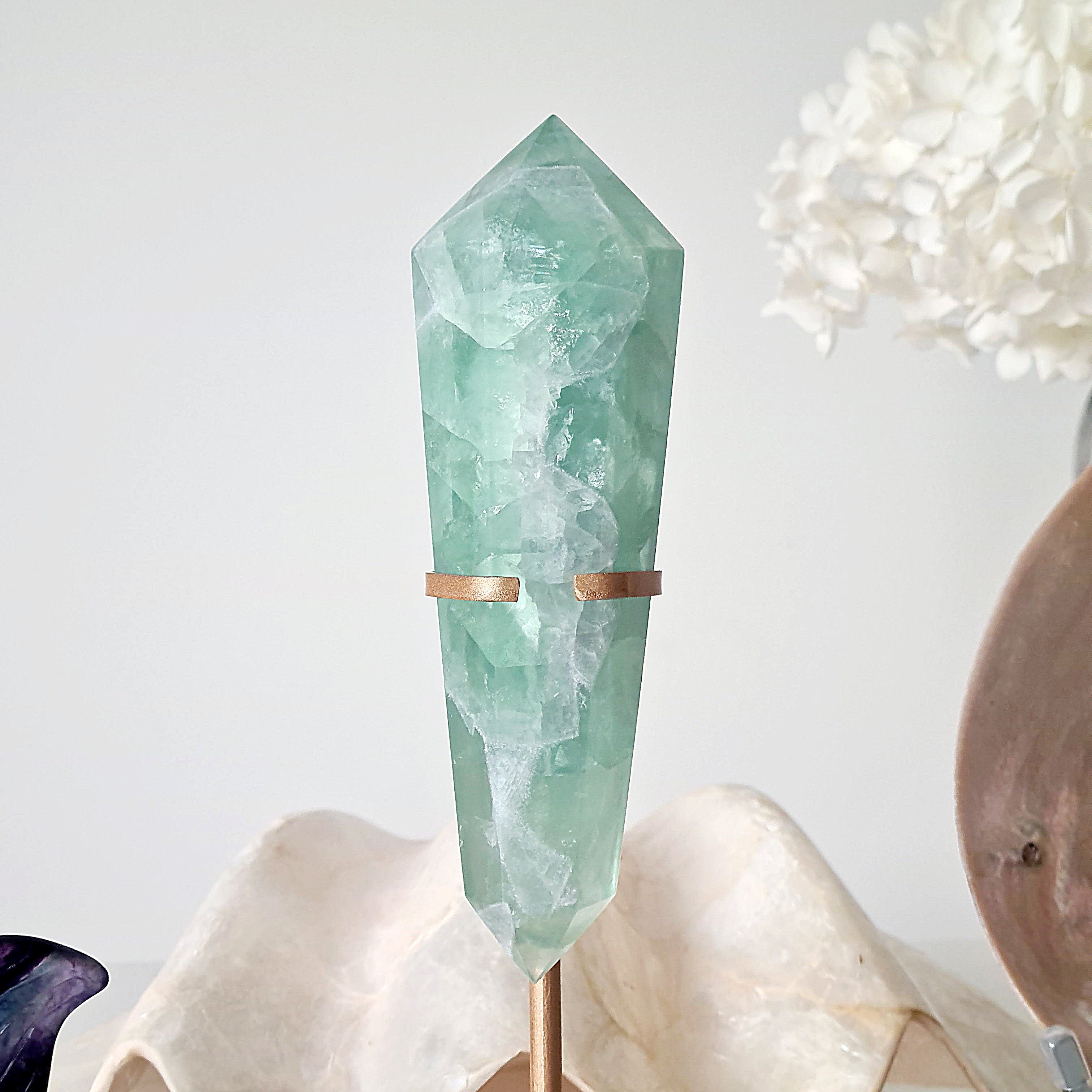 Fluorite DT with stand | D | 334 g | 14 cm