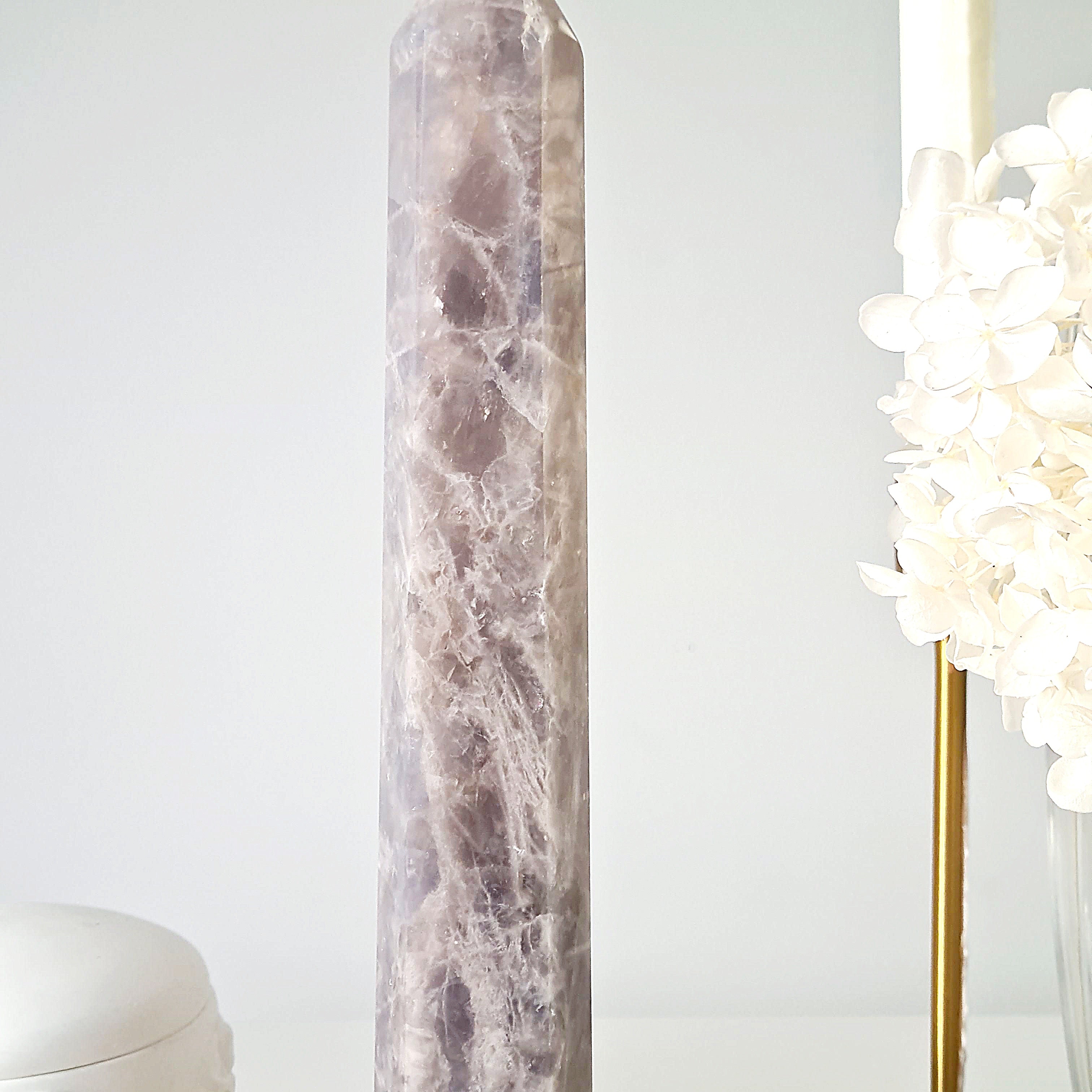 Blue Rose Quartz Tower | B | 640 g