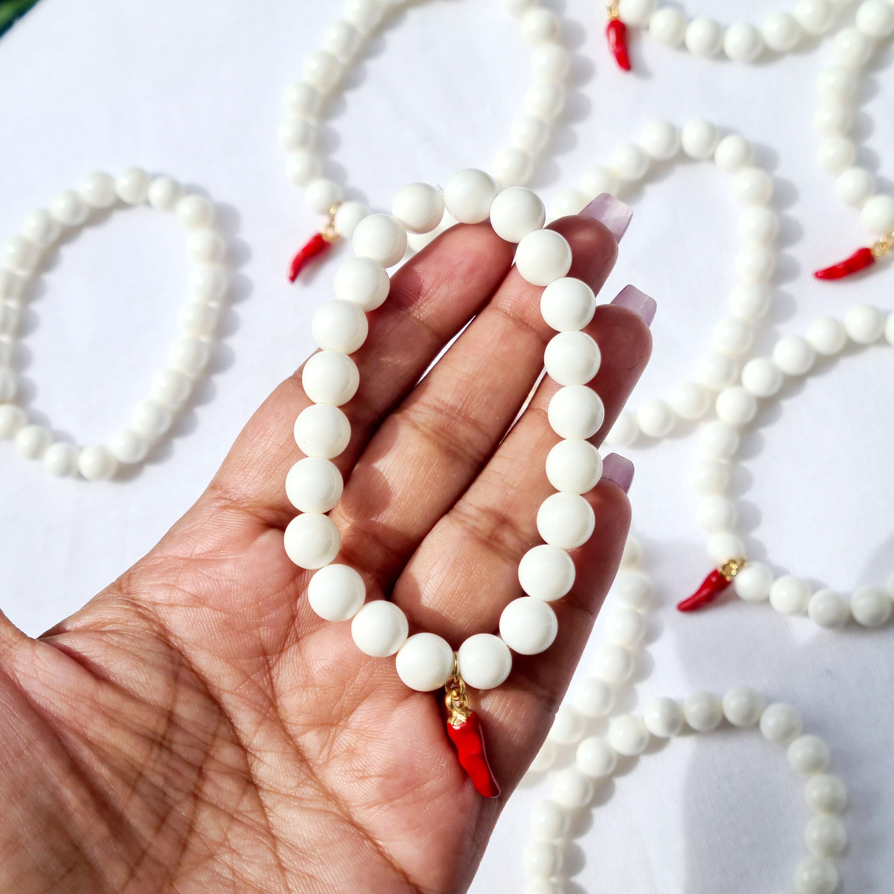 Red Chilli πΆ Bracelet | Protection Agaisnt Envy