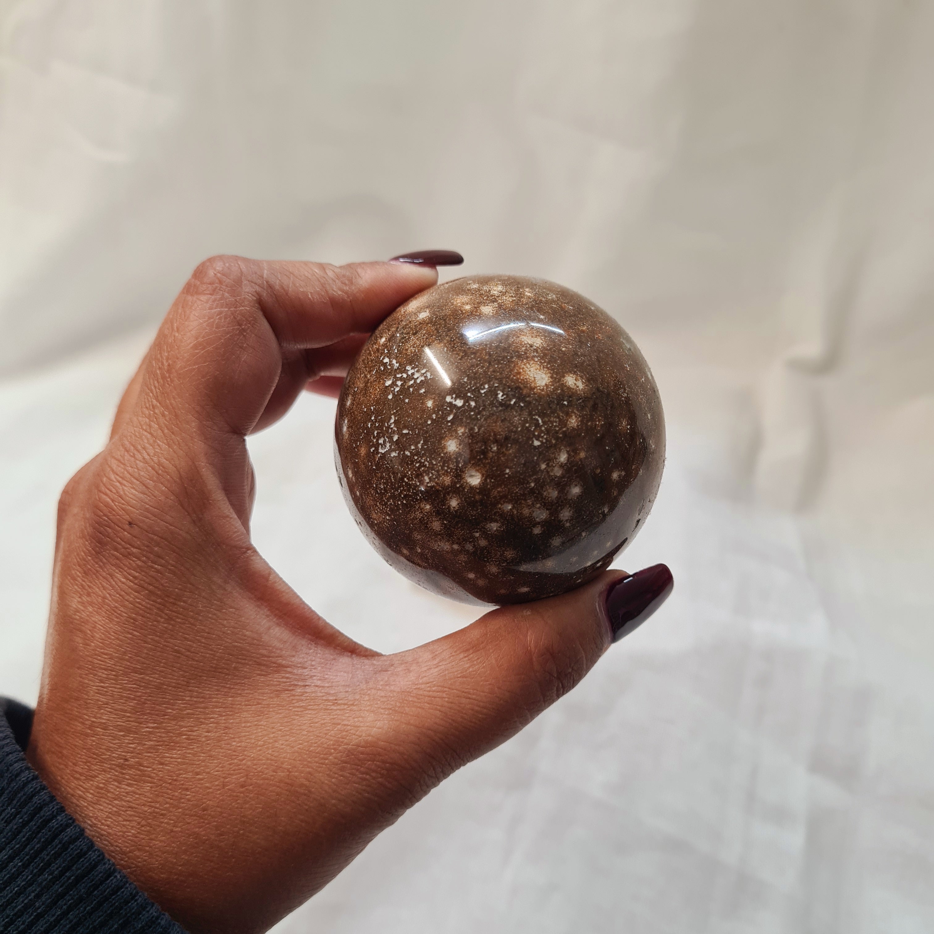 Ocean Jasper Sphere With Stand | B